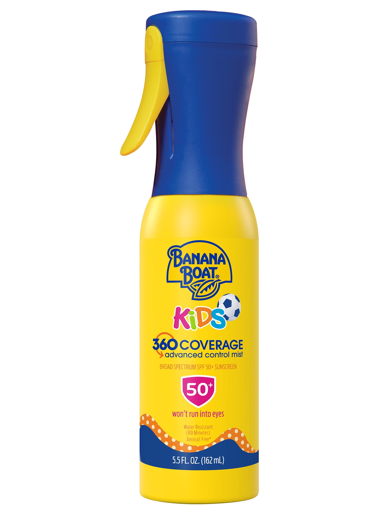 Banana Boat Kids 360 Coverage SPF 50 Sunscreen Mist (Refillable Spray, 5.5 fl oz) jhdl7