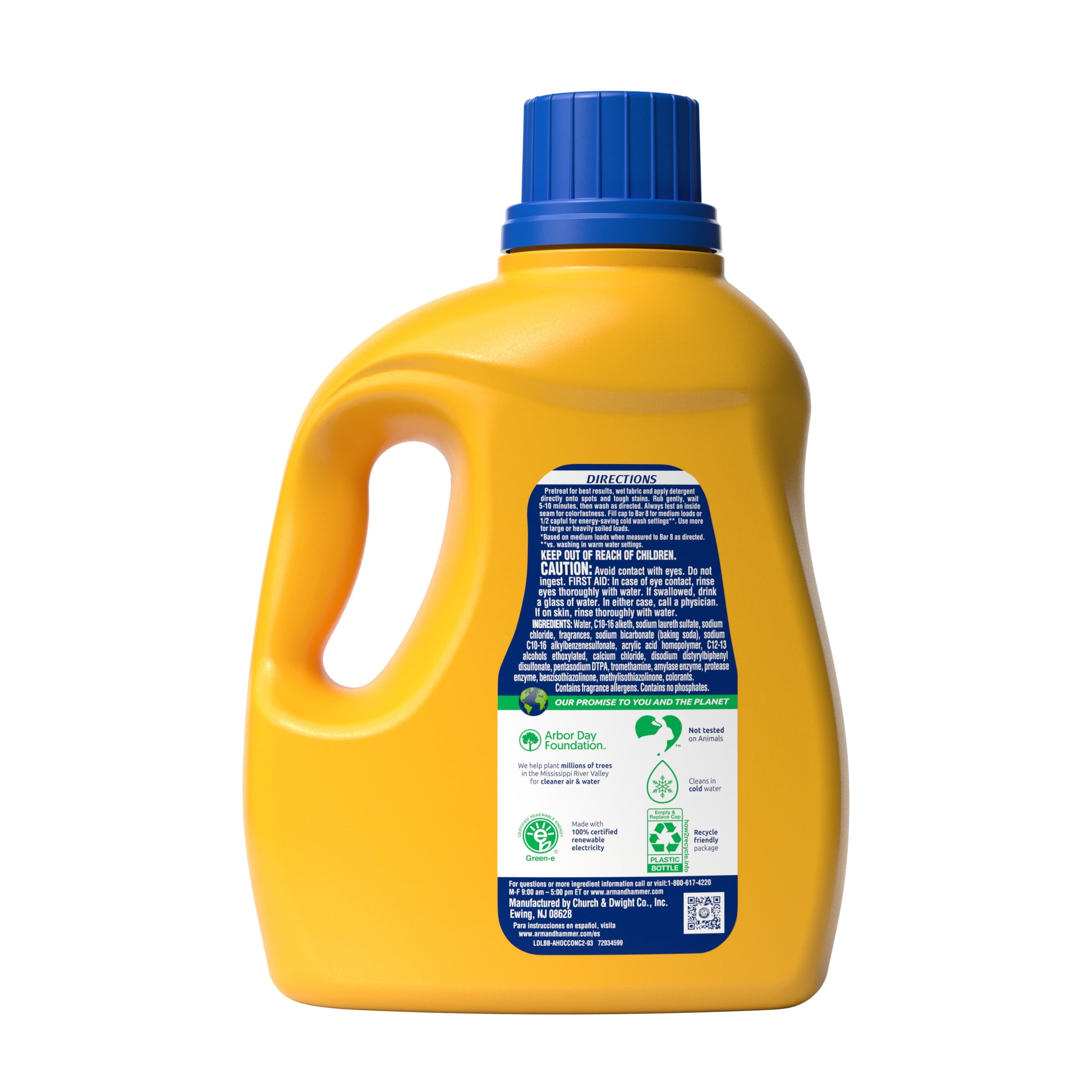ARM & HAMMER Plus OxiClean Ultra Stain Fighters Liquid Laundry Detergent, Deep Cleaning Fresh Scent (96.2 fl oz) ifi7f