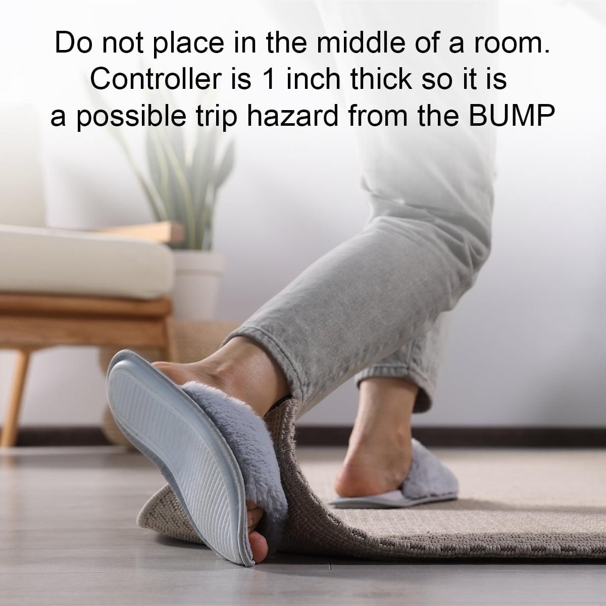 Hot Carpet Woo Warmer Electric Radiant Floor Heater (Grey, 33 in x 72 in) iui1r
