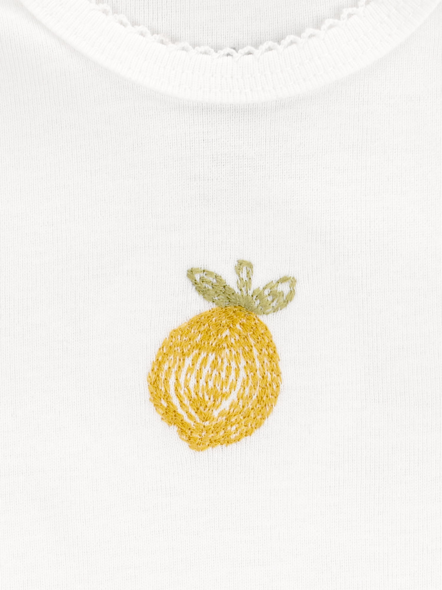 Carter's Child of Mine Baby Girl 3-Piece Lemon Print Cardigan Outfit Set (Yellow, 0-3 Months) 4mzc7