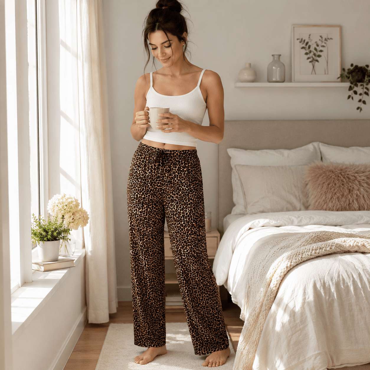 Daresay Women’s Lounge Pants 3-Pack, Soft Stretch Pajama Bottoms with Adjustable Drawstring Waist (Blue, S) l1i9e