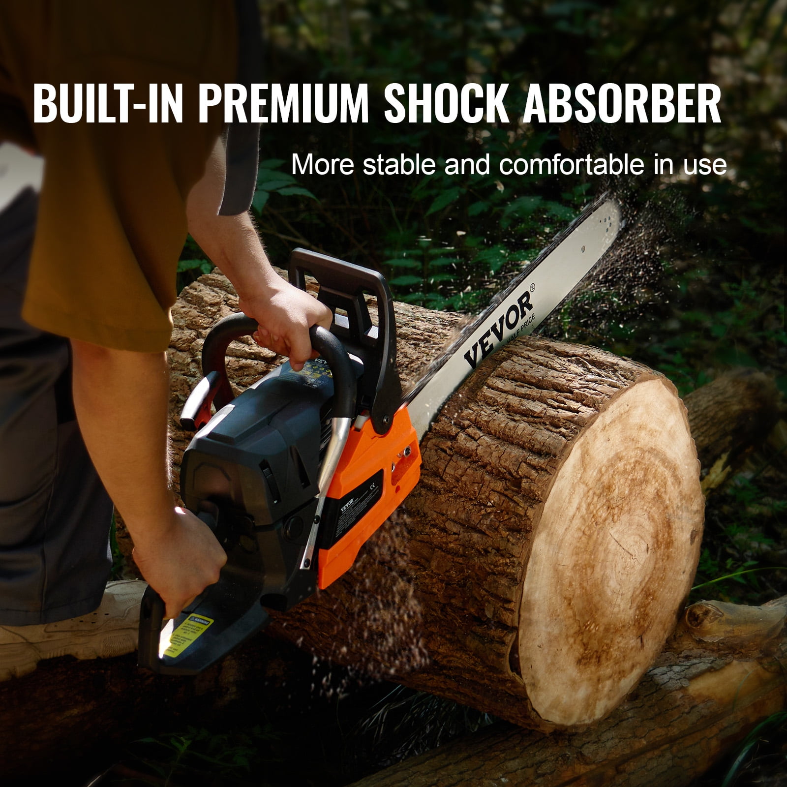 VEVOR Gas Chainsaw, 58CC 20 in 3.22HP Gasoline Powered Chain Saw for Tree Trimming and Land Clearing (20 in) vbkzd
