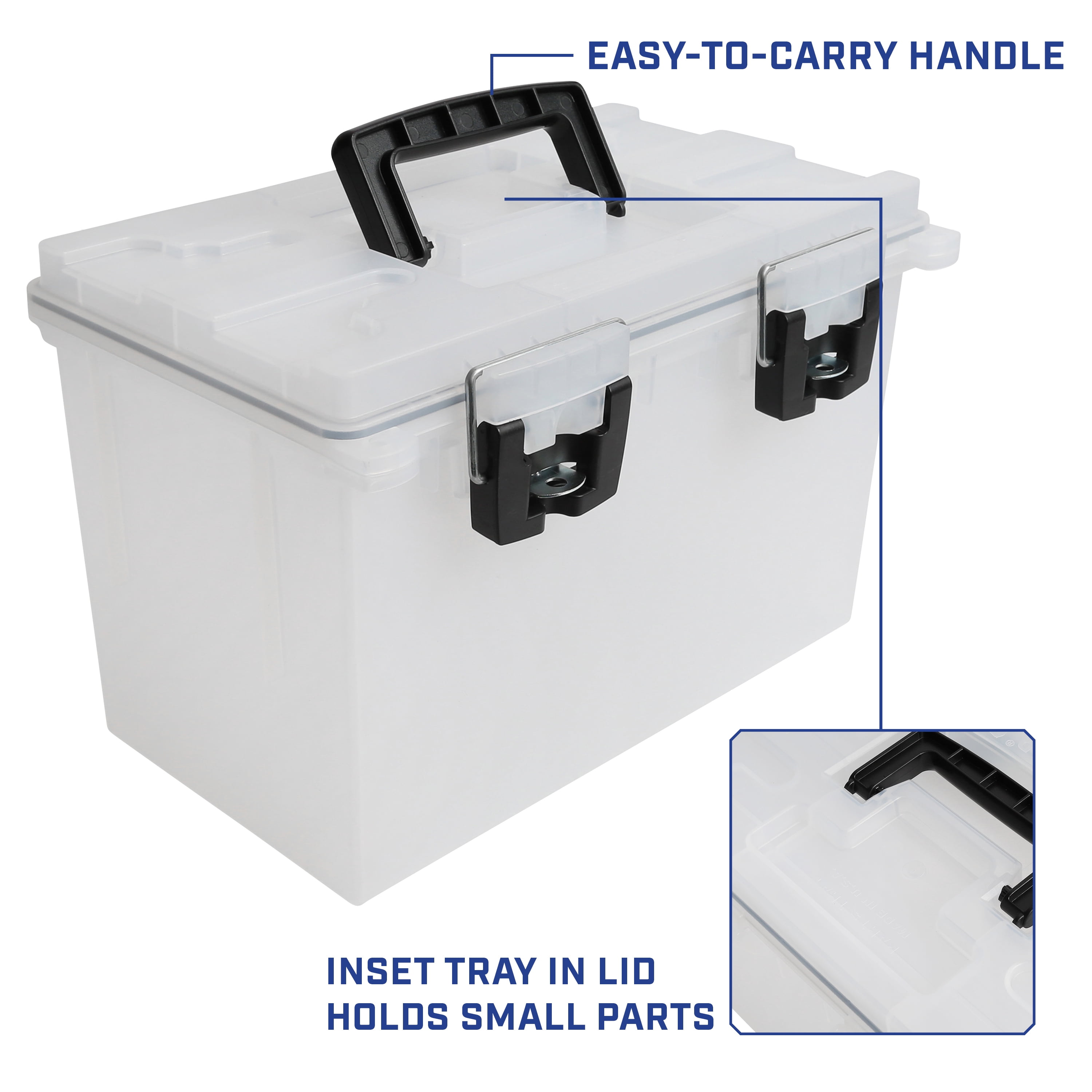 Sheffield XL Ammo & Utility Storage Box, Heavy-Duty Weather-Resistant Case (Frost, 14 in x 9 in x 9.25 in) uk57k