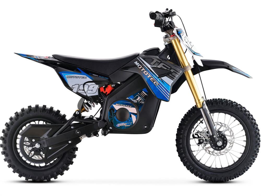 MotoTec 1200w Pro Electric Dirt Bike (Blue, 36v Lithium) 0xxtg