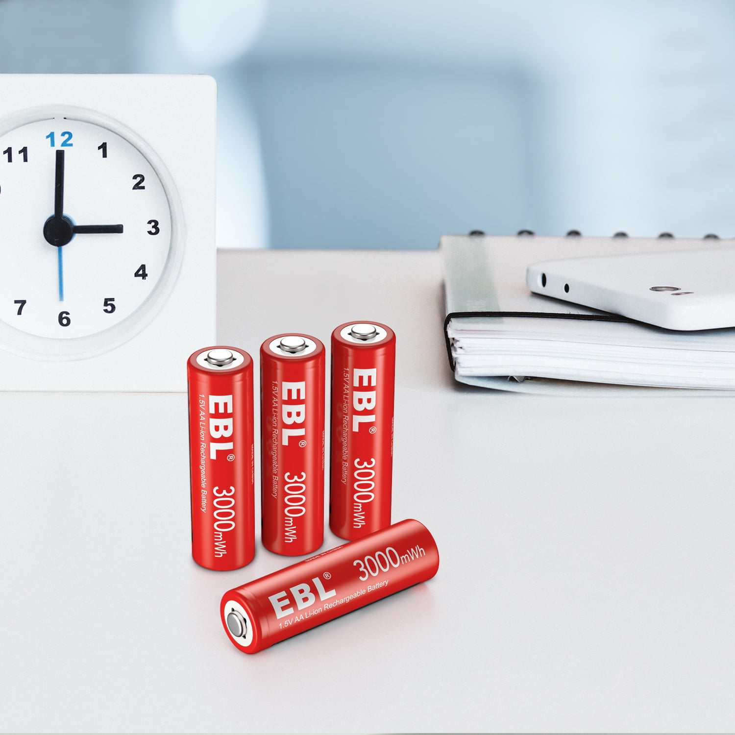 EBL Lithium-Ion Rechargeable AA Batteries (4-Pack) ydhc1