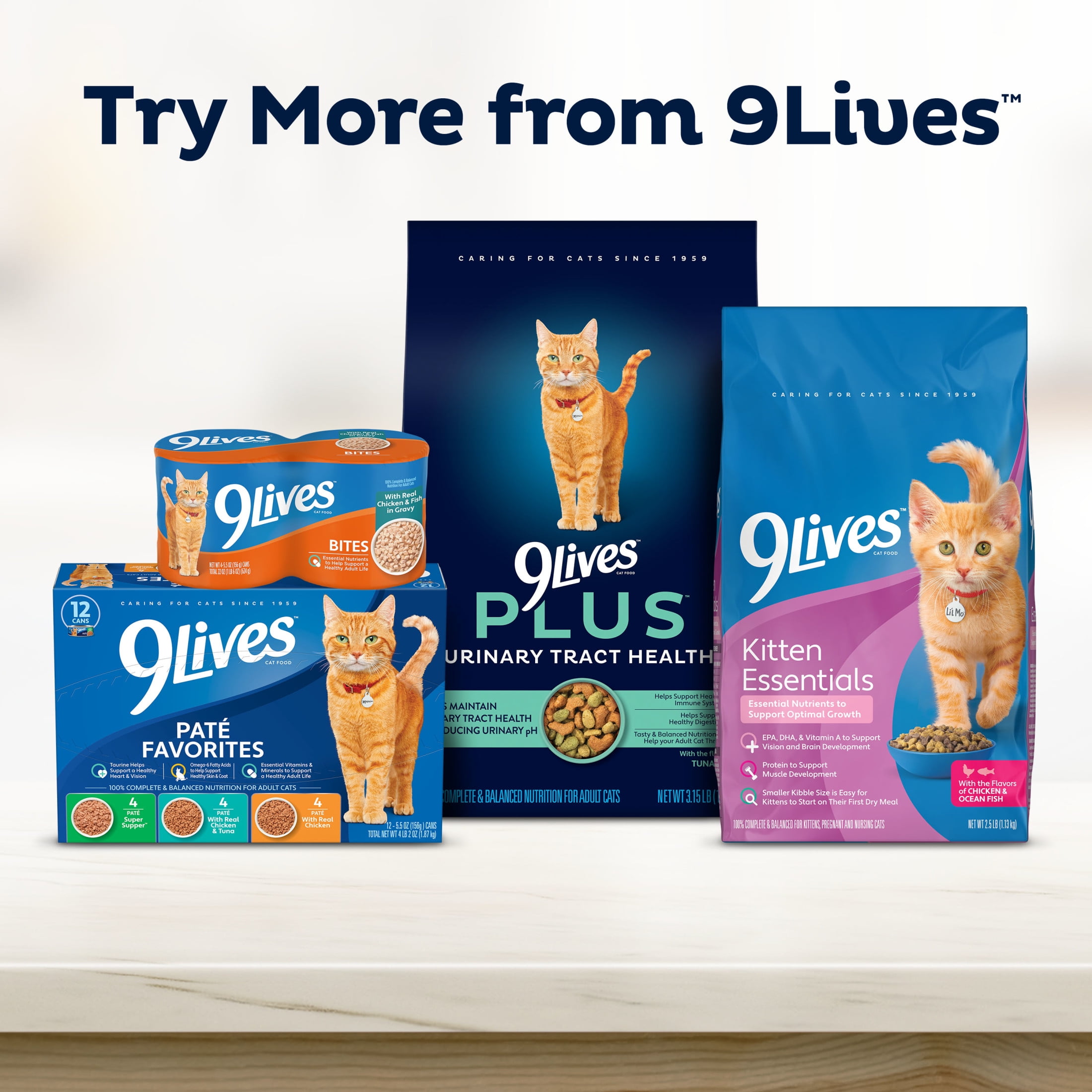 9Lives Daily Essentials Dry Cat Food, Chicken, Beef & Salmon Recipe (20 lb) 384ms