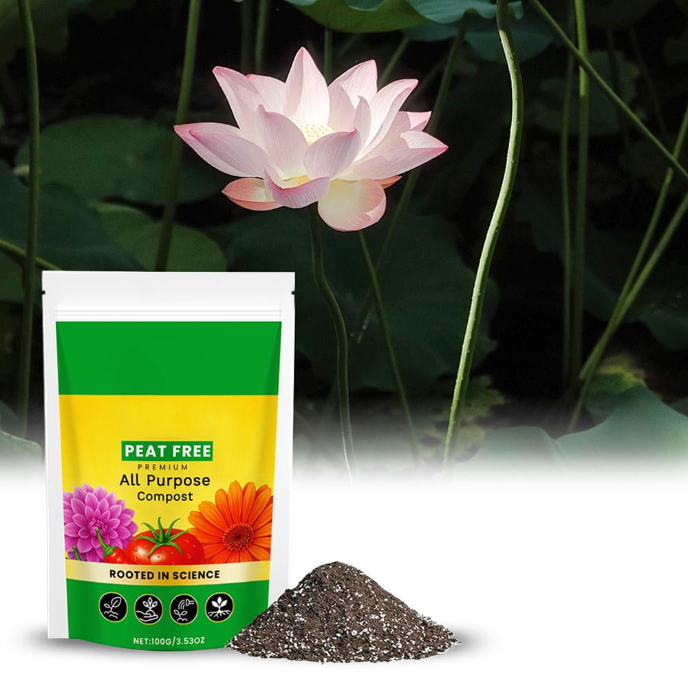 Blumina Organic Potting Soil Mix for Outdoor Container Plants (Brown, 7 oz, 2 Pack) u0arw