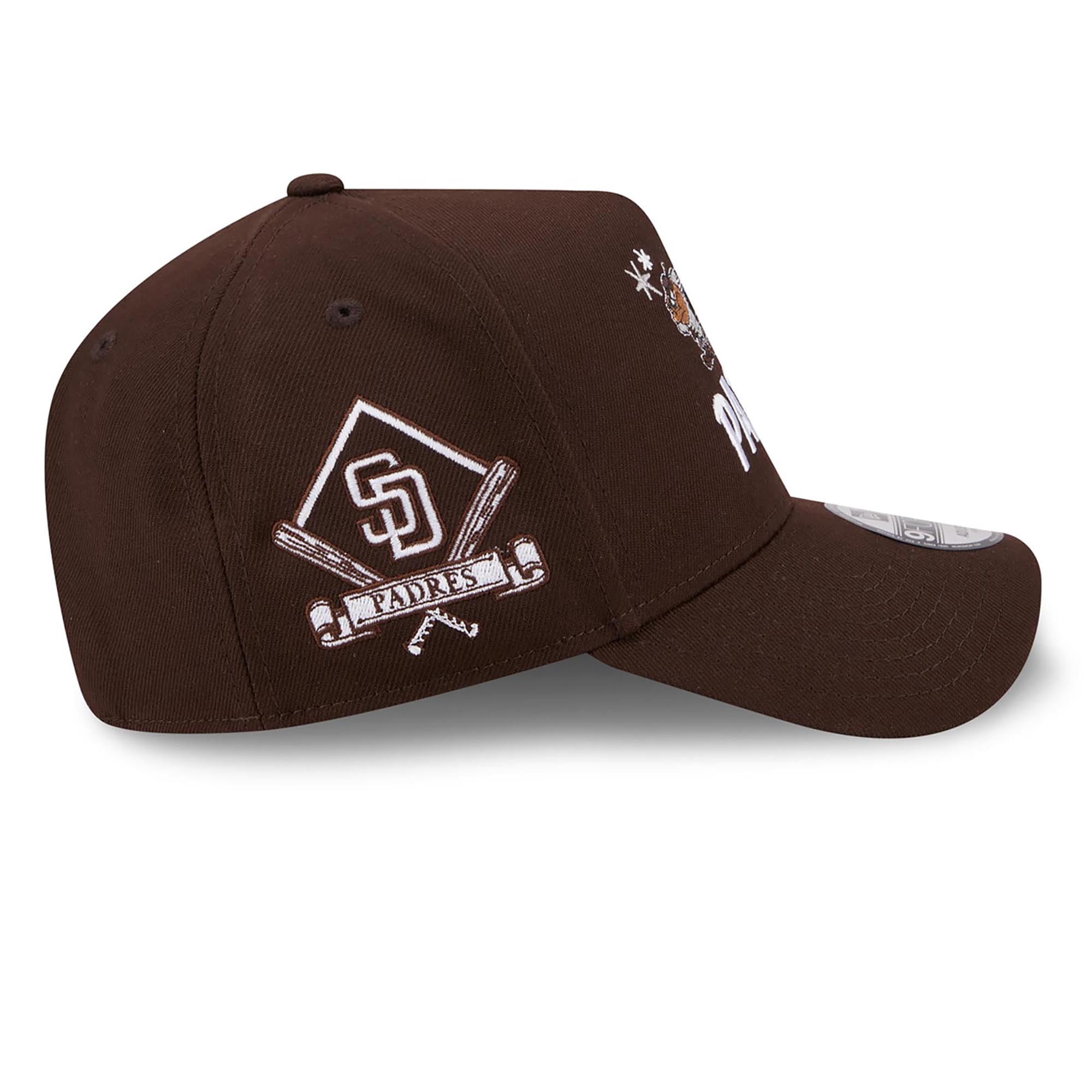 New Era San Diego Padres Looney Tunes A-Frame 9FORTY Adjustable Hat (Brown, One Size) ltl5f
