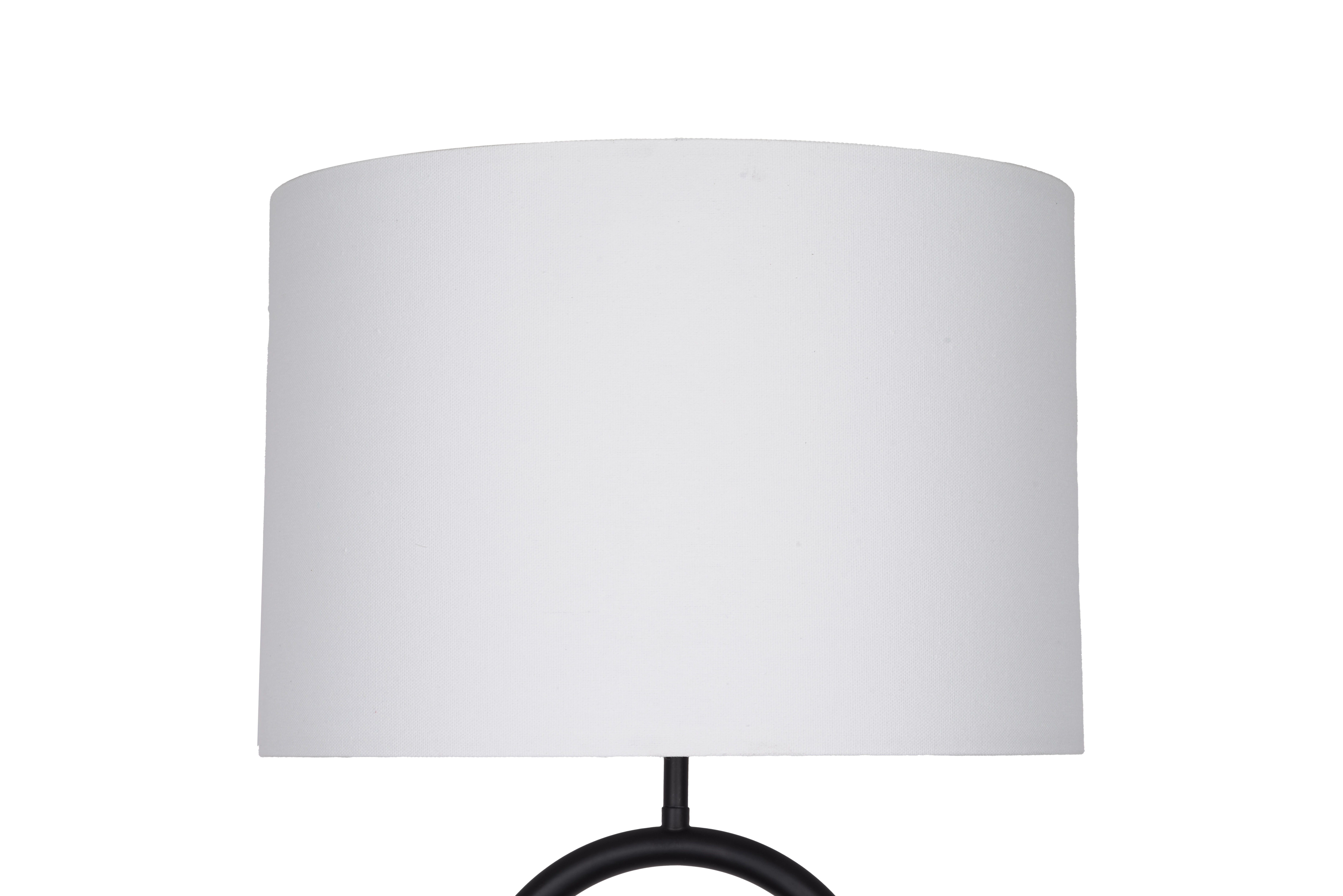 Mainstays Dual Pole Arch Metal Floor Lamp with Fabric Drum Shade (Black, 64 in) cbgb1