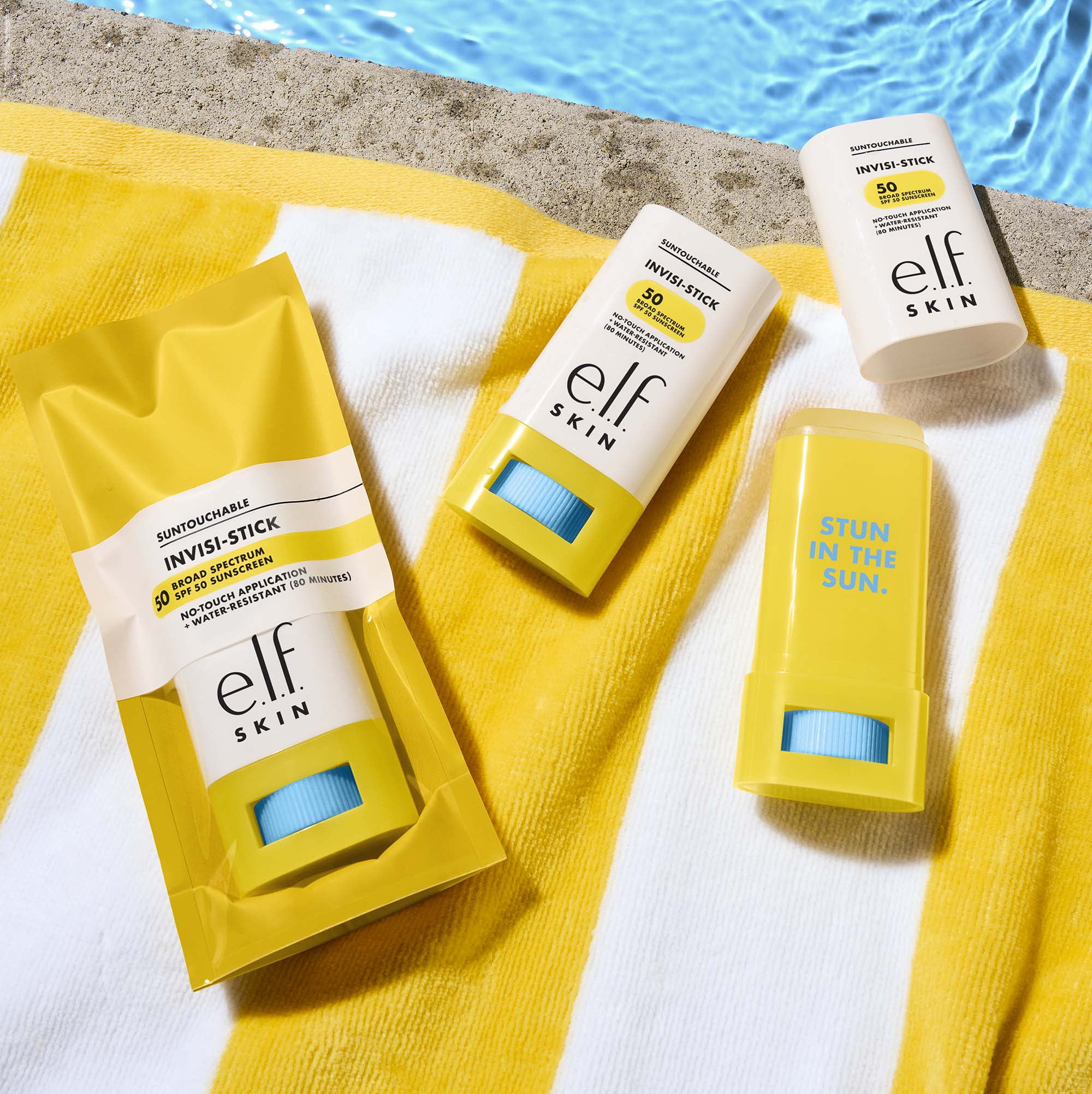e.l.f. Cosmetics Suntouchable Invisi-Stick SPF 50 Broad Spectrum Sunscreen (Clear, 0.63 oz) qgkb4