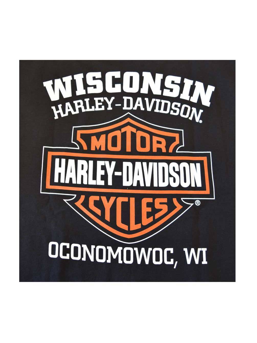 Harley-Davidson Men's Distressed Elongated Bar & Shield Graphic T-Shirt (Black, M) 0yka2