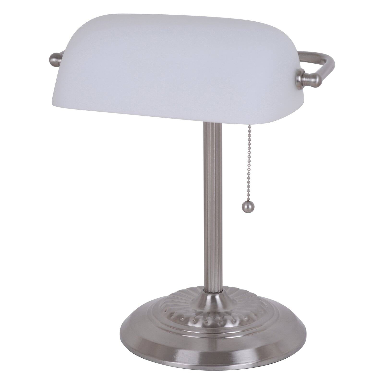 Catalina Traditional Banker's Desk Lamp, Vintage Style with Pull Chain Switch (Green, 13.5 in) w28yb