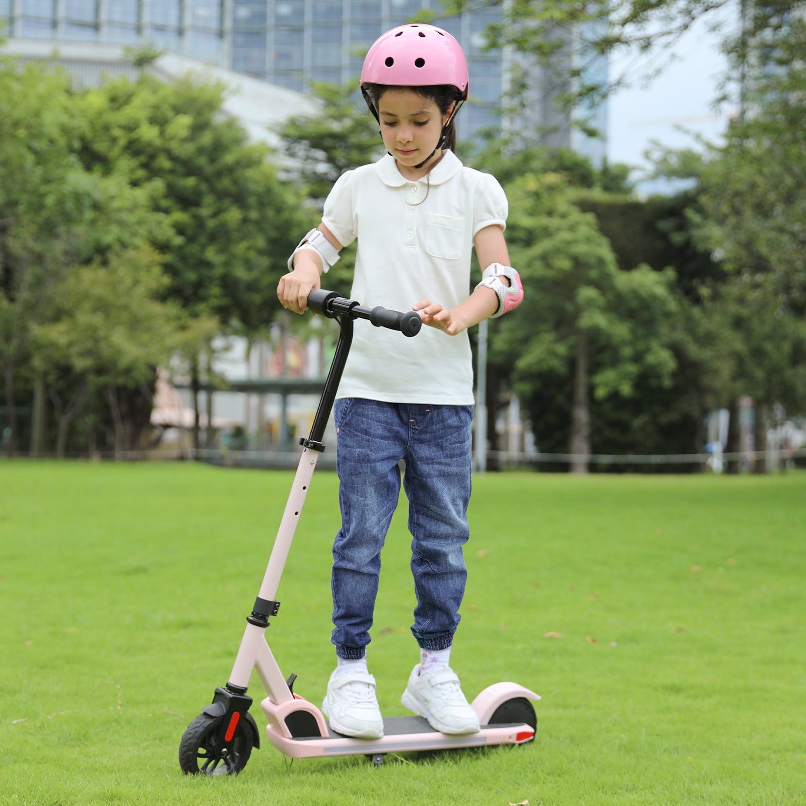 SANOPY 150W Electric Scooter for Kids, Adjustable Height & Speed, LED Display, Foldable (Black, 132 lb Max Load) fk3vk