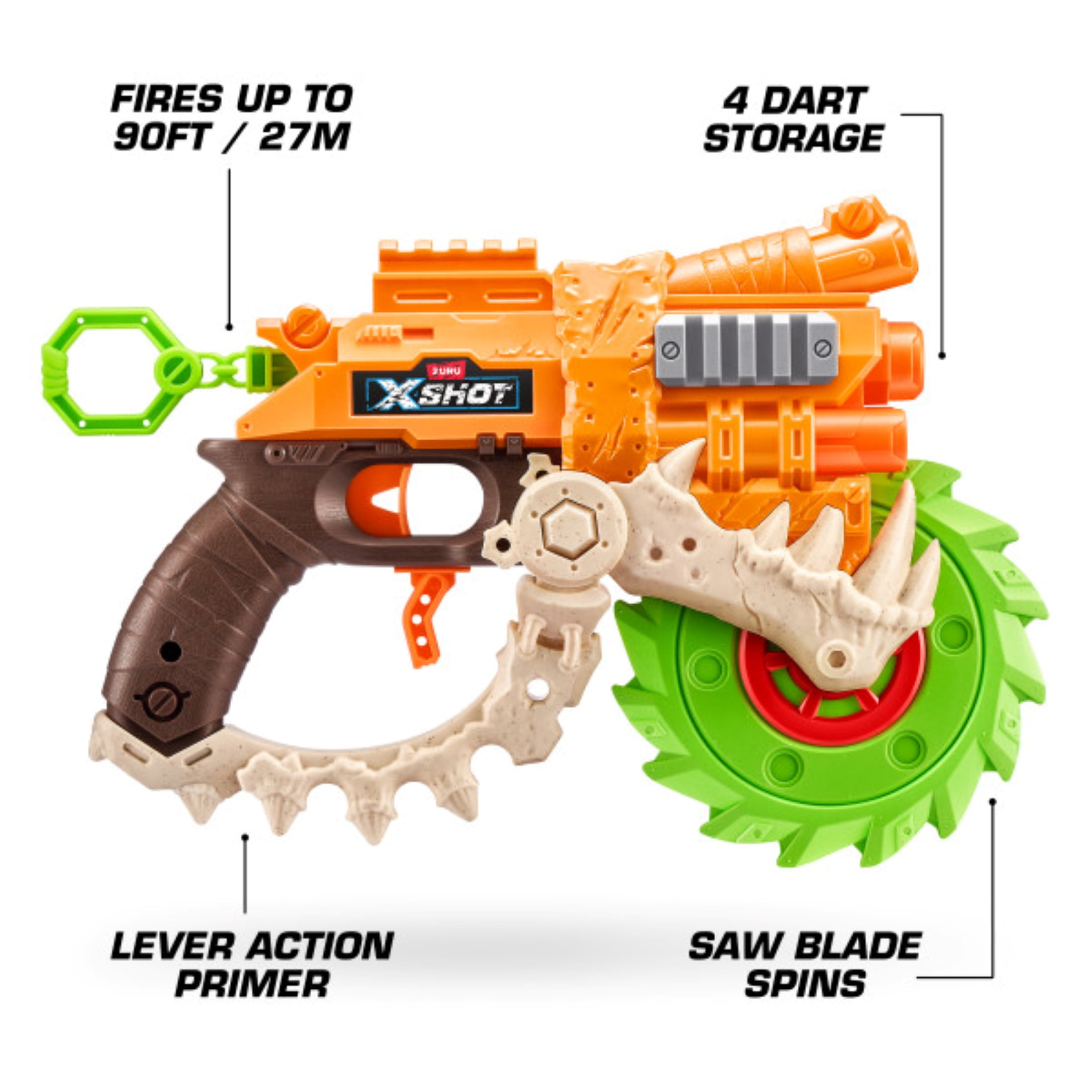 XSHOT Insanity HorrorFire Reaper X Outdoor Blaster with Spinning Saw Blade (8 Darts) j80lb