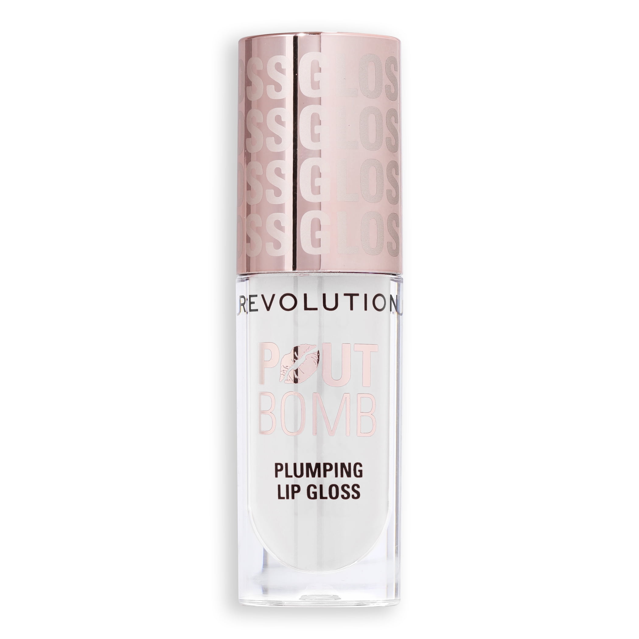 Revolution Beauty Pout Bomb Plumping High-Shine Lip Gloss with Vitamin E (Glaze Clear, 0.16 fl oz) 1pbec