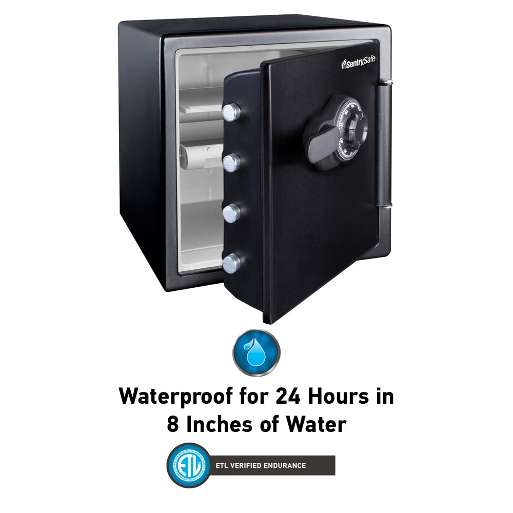 SentrySafe SFW123CU Fireproof and Waterproof Security Safe with Combination Lock (Black, 1.2 cu ft) h8bz1