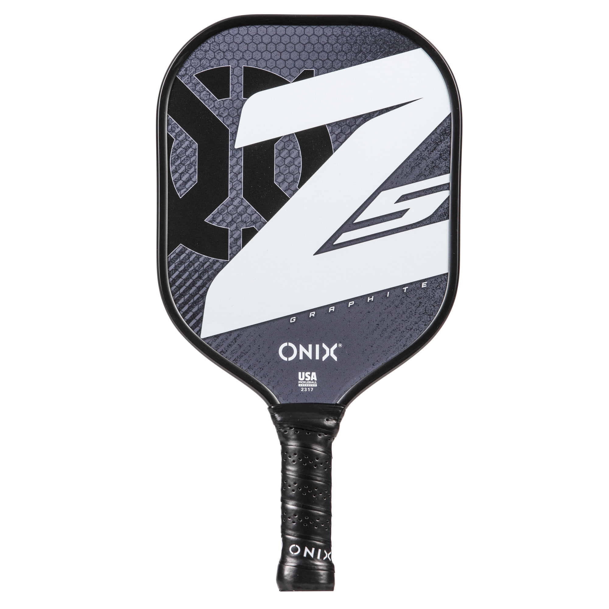 Onix Z5 Graphite Pickleball Paddle, Nomex Honeycomb Core, Cushion Comfort Grip (Black, 8.2 oz) zdmt5