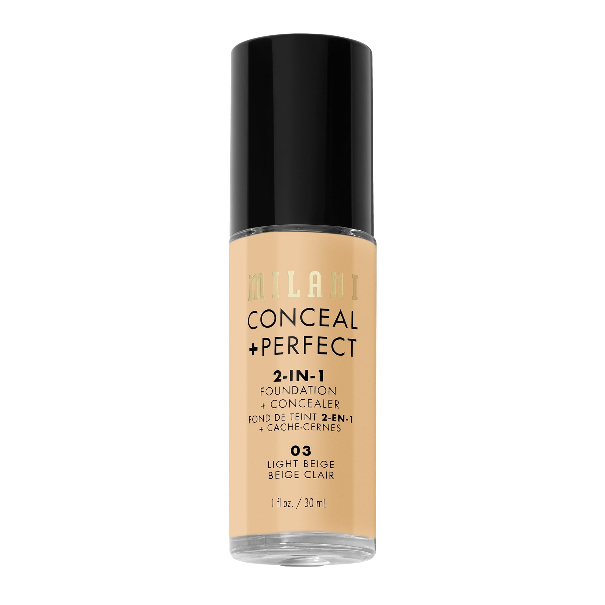 Milani Conceal + Perfect 2-in-1 Foundation + Concealer (Light Beige, 1 fl oz) ni0jt