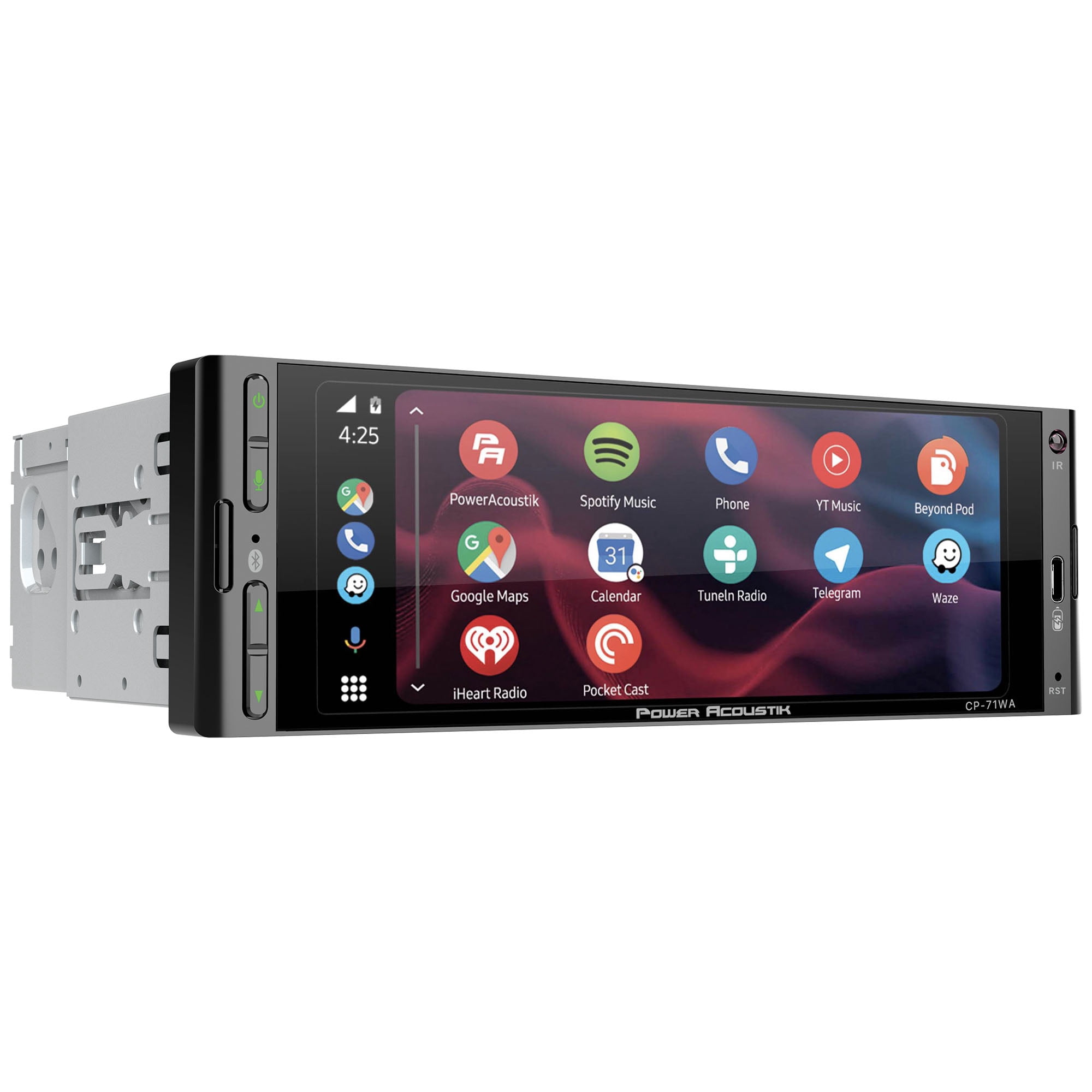 Power Acoustik CP-71WA Single DIN Car Stereo with 6.5 in Touchscreen, Wireless Apple CarPlay and Android Auto (6.5 in) xc2v1