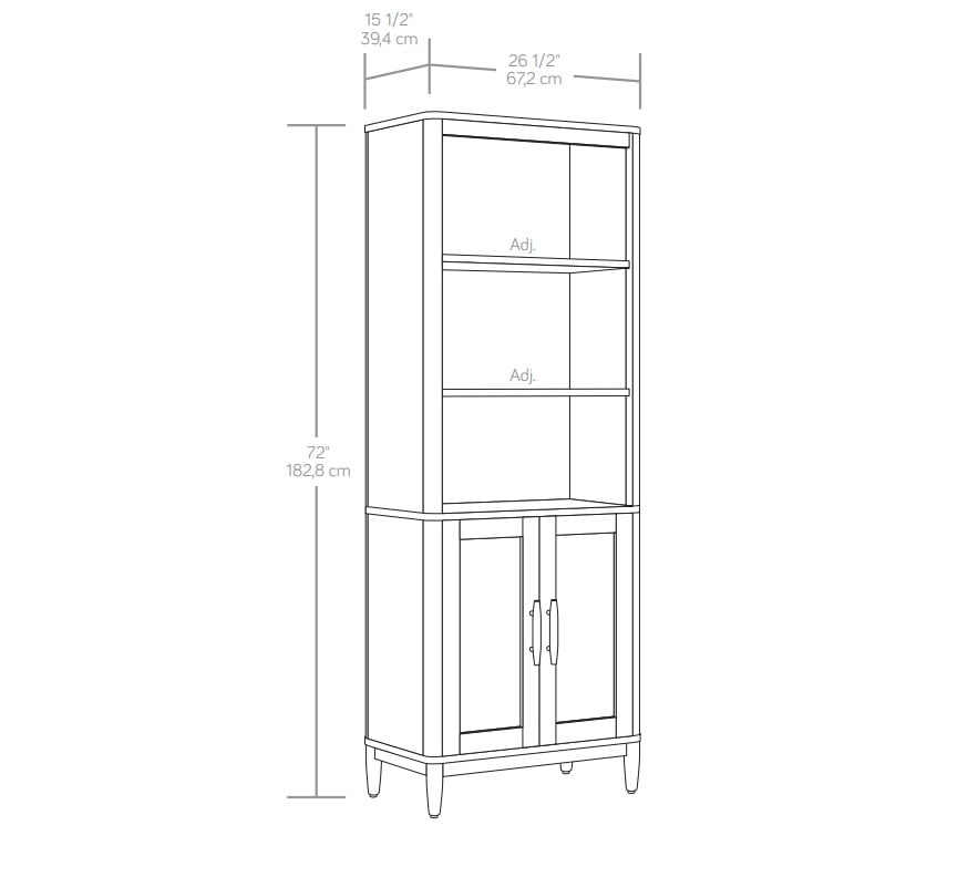 Better Homes & Gardens Springwood Bookcase with Doors, Decorative Rattan Storage Cabinet (Light Honey, 71.97 in H) eh2p1