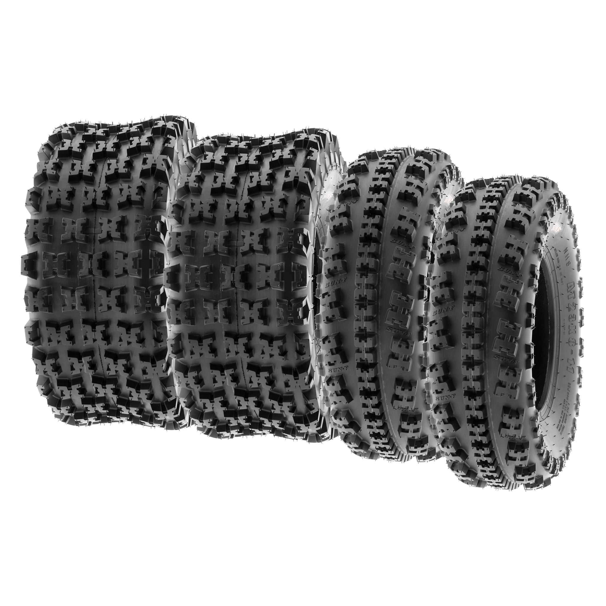 SUNF A027 All-Terrain Sport ATV Quad Tires (Set of 4, 23x7-10 & 18x10.5-8, 6-Ply) u3z99
