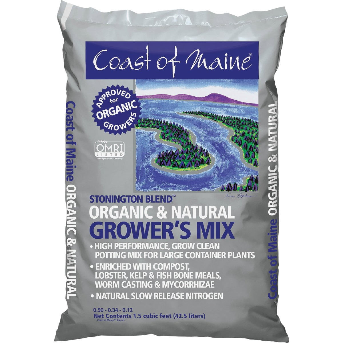 Coast Of Maine Stonington Blend Organic Potting Mix (Natural, 3 cu ft Total) igvdn