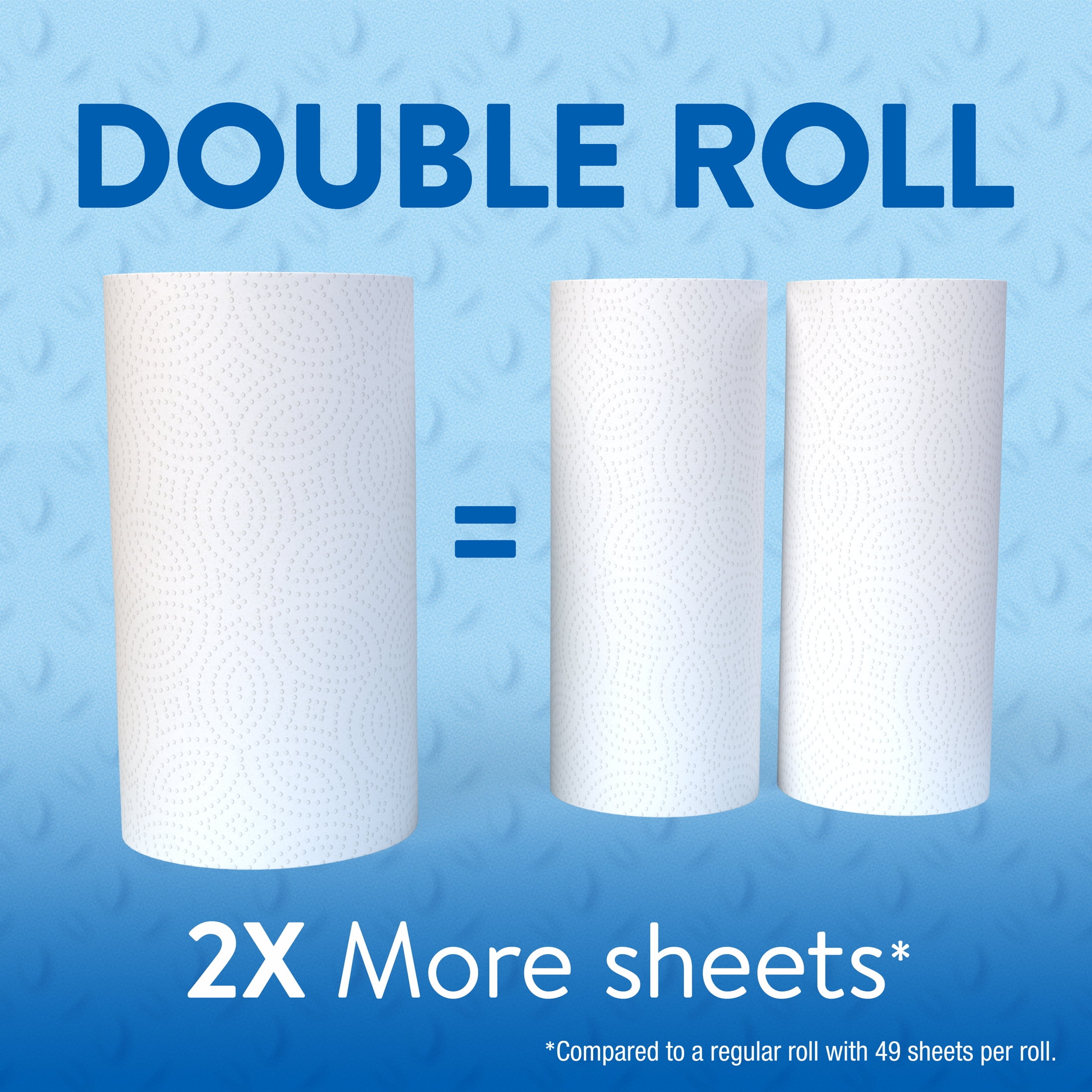 Great Value Everyday Strong Paper Towels, Absorbent Household Cleaning Sheets (2 Double Rolls) qeqig