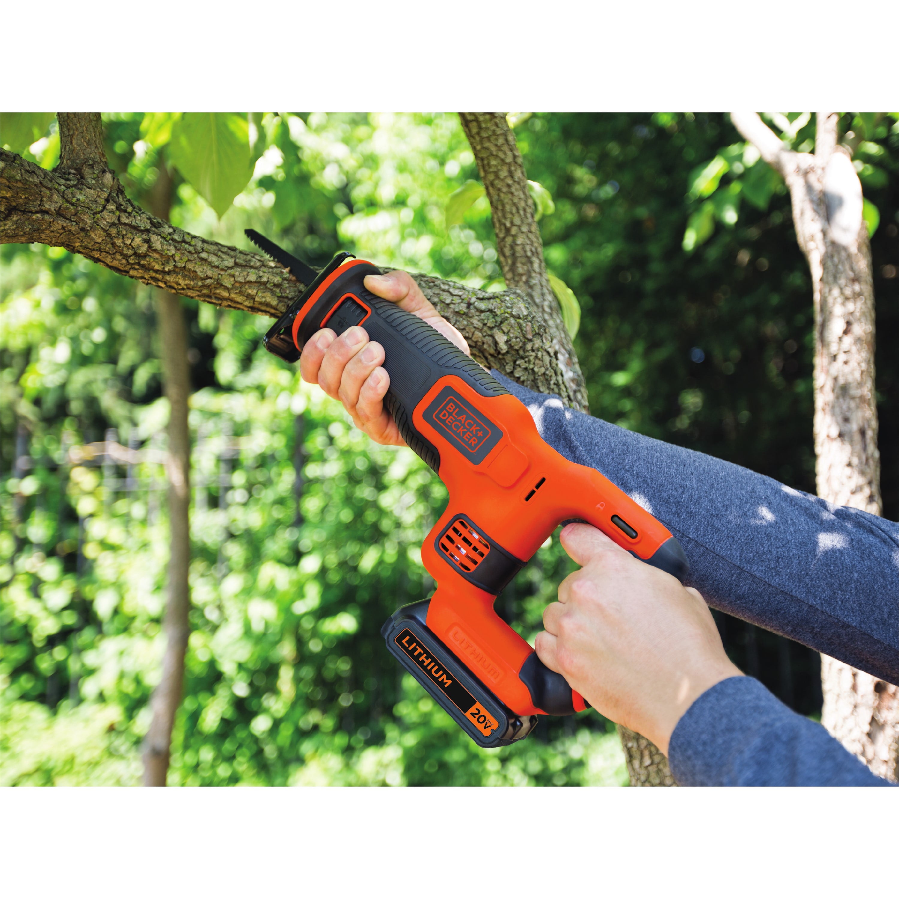 BLACK+DECKER 20V Max Cordless Reciprocating Saw with Lithium Battery (Black, 7/8 in Stroke) jfgtm