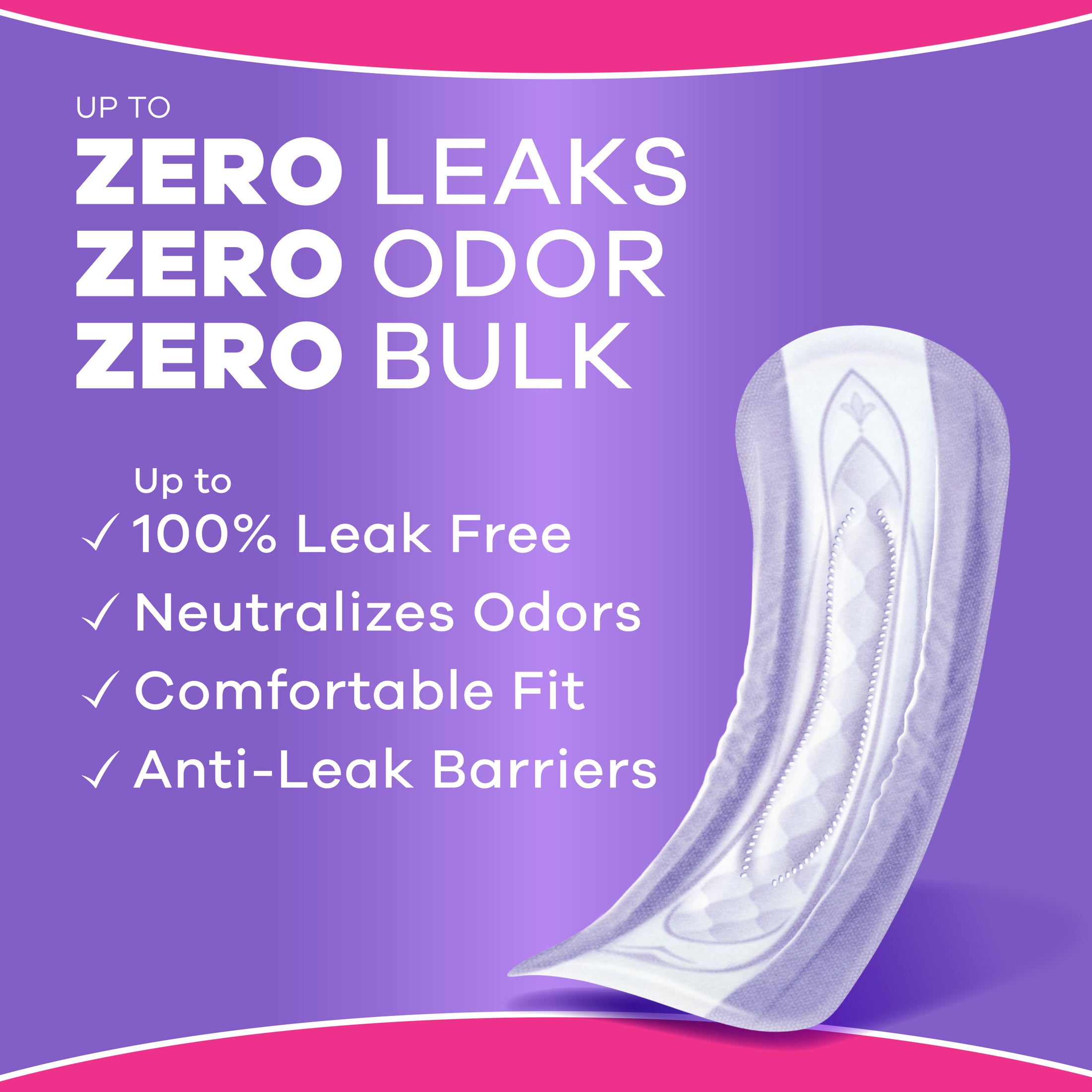 Always Discreet Incontinence Pads, Moderate Absorbency, Long Length (54 Count) p4zy0