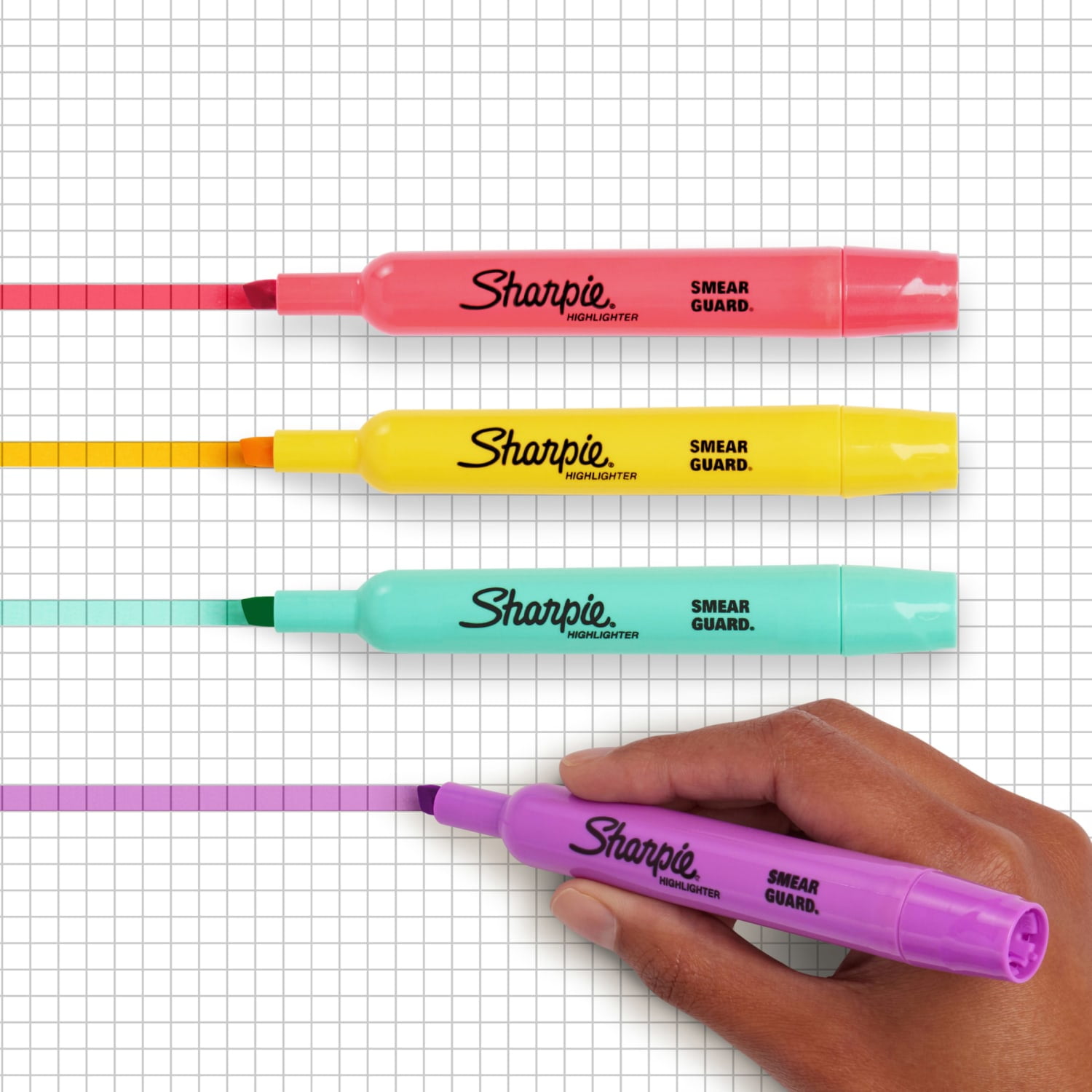 Sharpie Tank Highlighters, Chisel Tip, Smear-Resistant Ink (Assorted Colors, 12 Count) 1sd4z