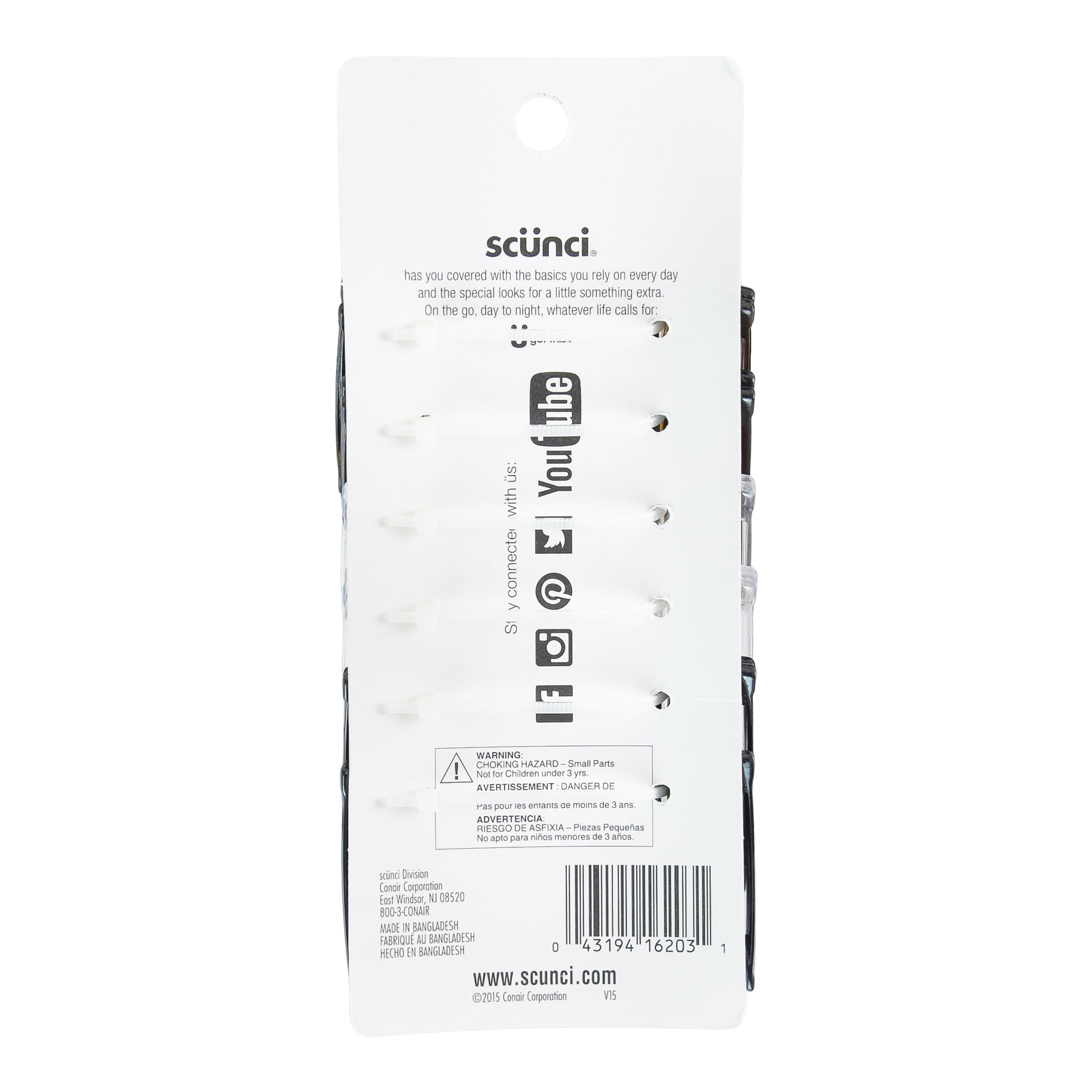 Scunci Plastic Side Hair Combs for Secure Updos and Styling (Multicolor, 12 Count) hemv8