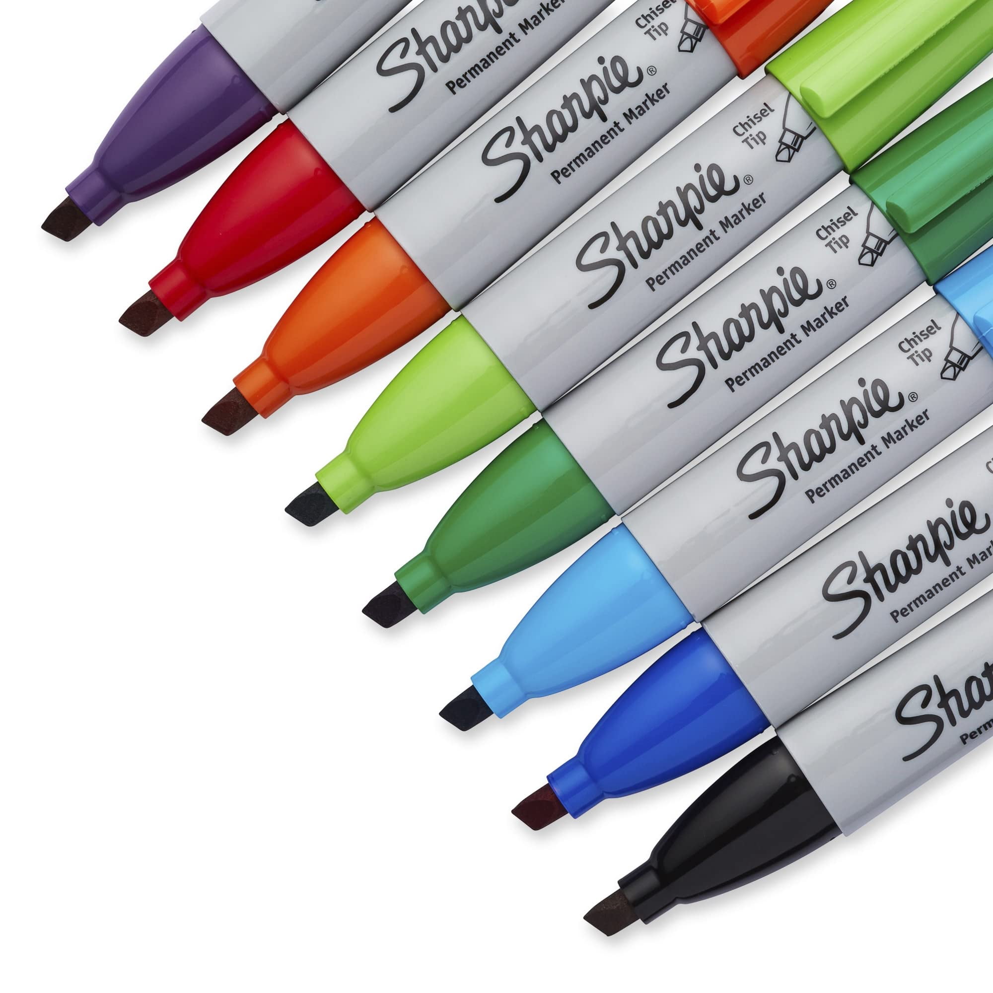 Sharpie Permanent Markers, Chisel Tip, Assorted Classic Colors (8 Count) xl5ra