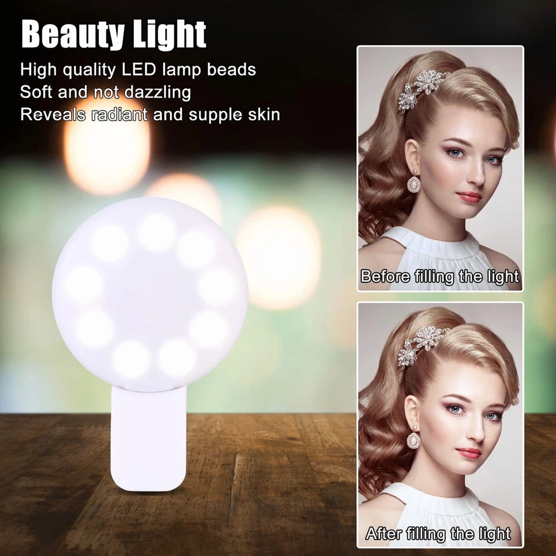 Rhea Rechargeable LED Clip-On Selfie Ring Light for Smartphones and Laptops (Portable, 1 Pack) 5full