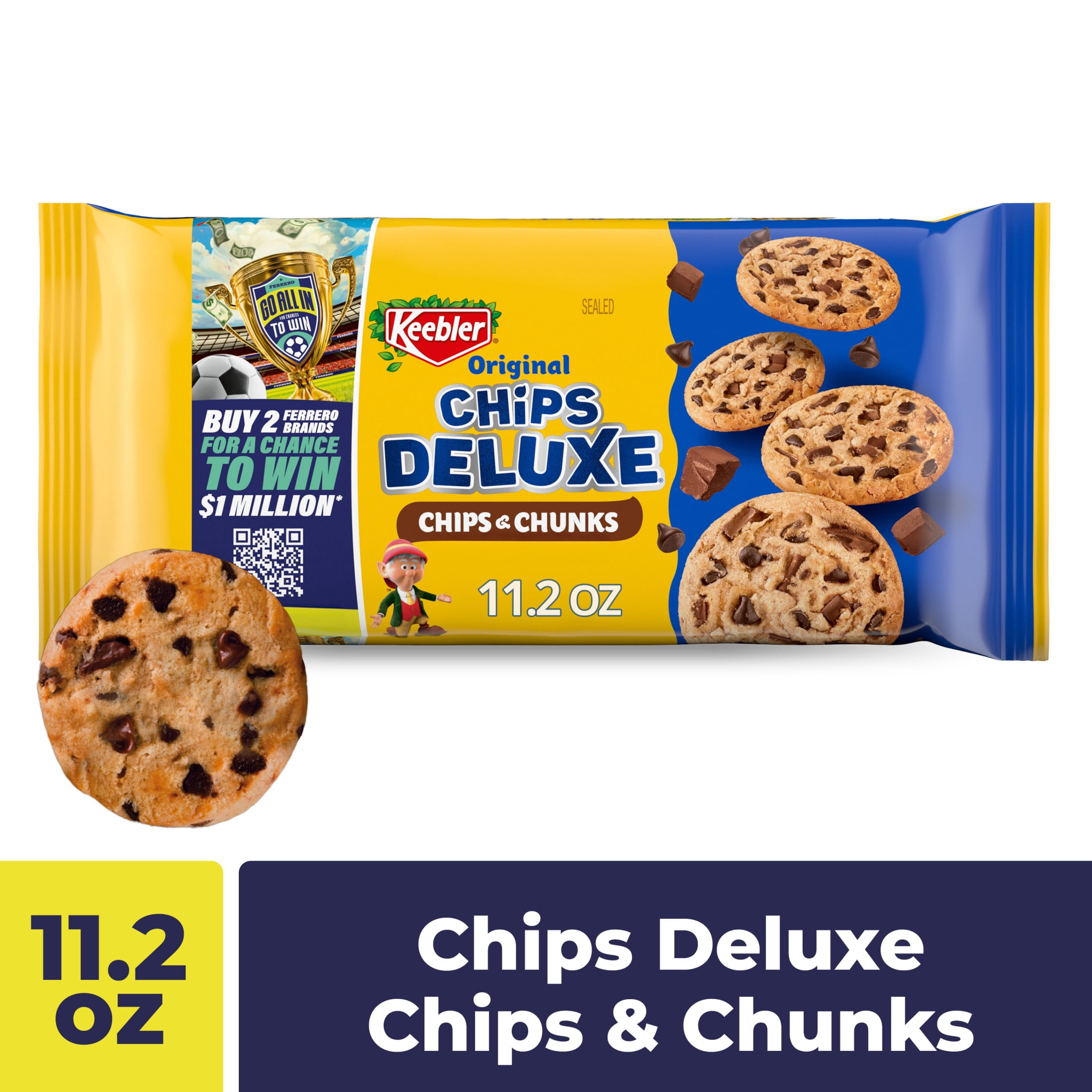 Keebler Chips Deluxe Cookies, Chocolate Chip & Fudge Chunks (11.2 oz) sea93