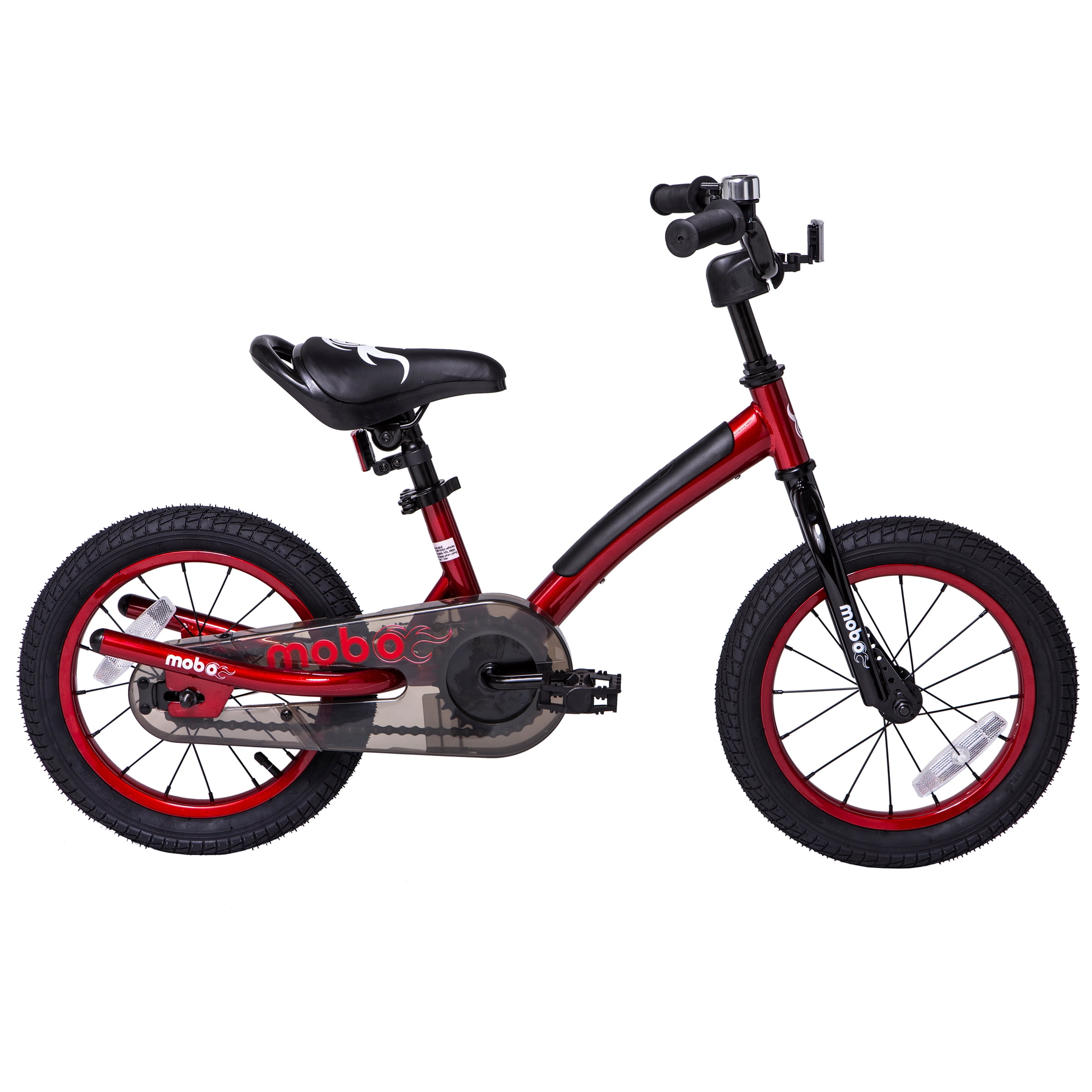 Mobo Kids Bike with Training Wheels for Toddlers, Adjustable Handlebars and Seat (Red, 14 in) lvavm