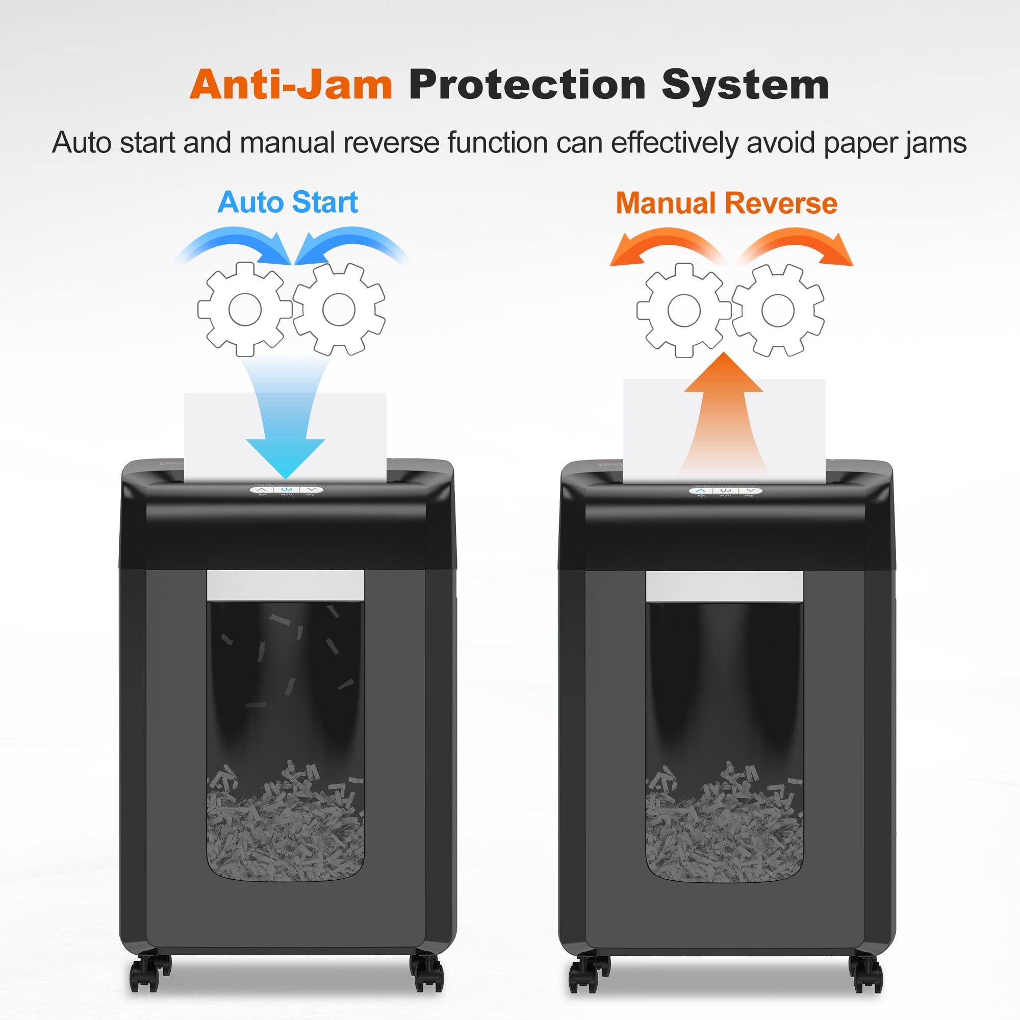 Bonsaii C185-J 18-Sheet Cross-Cut Paper Shredder (Black, 6.1 Gallon Bin) oe01s