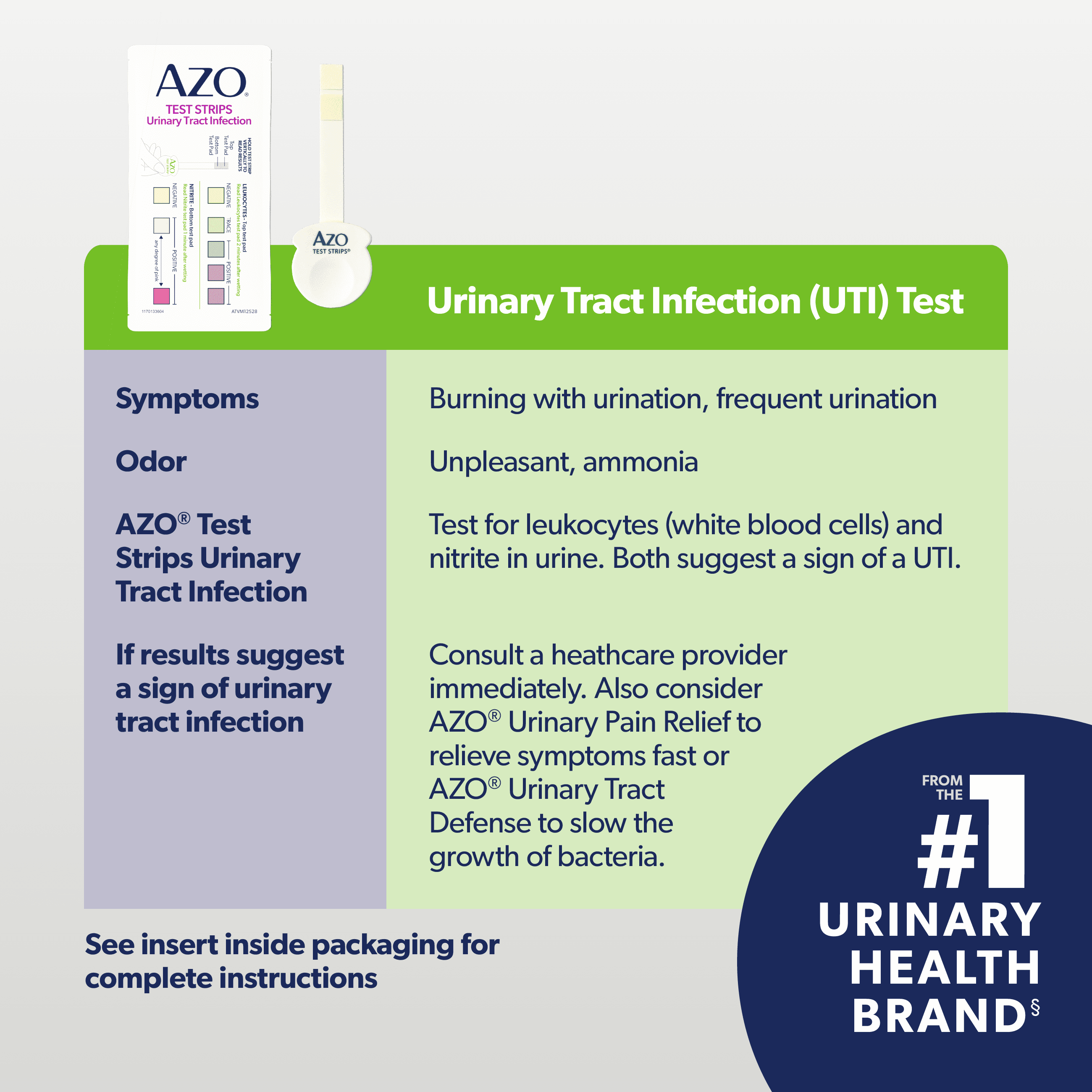 AZO Dual Pack UTI & Vaginal pH At-Home Test Kit (2 Tests) n3kka