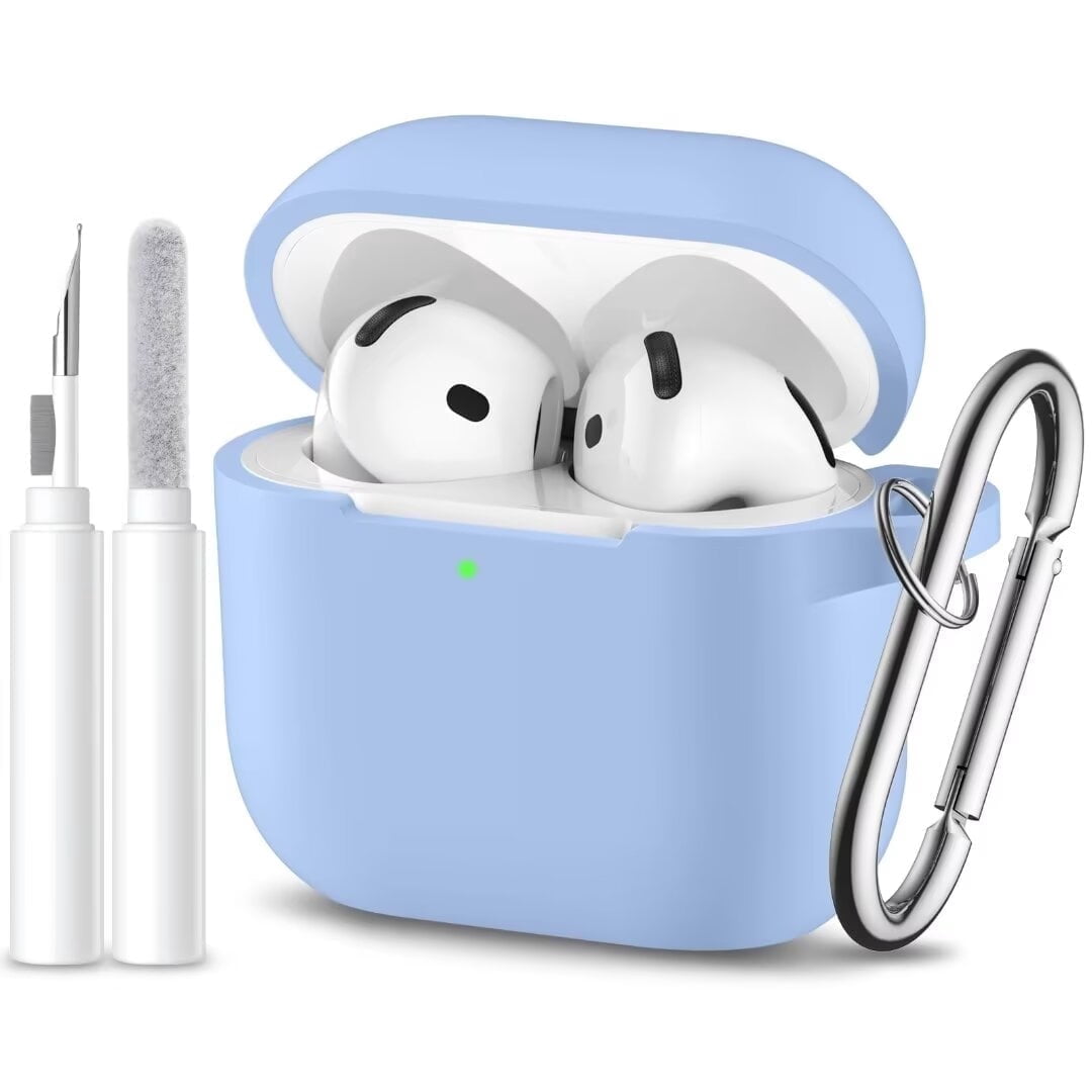 Comvin Protective Silicone Case for AirPods 4 (2024) with Cleaning Kit (Lilac, 1 Pack) k2gm2