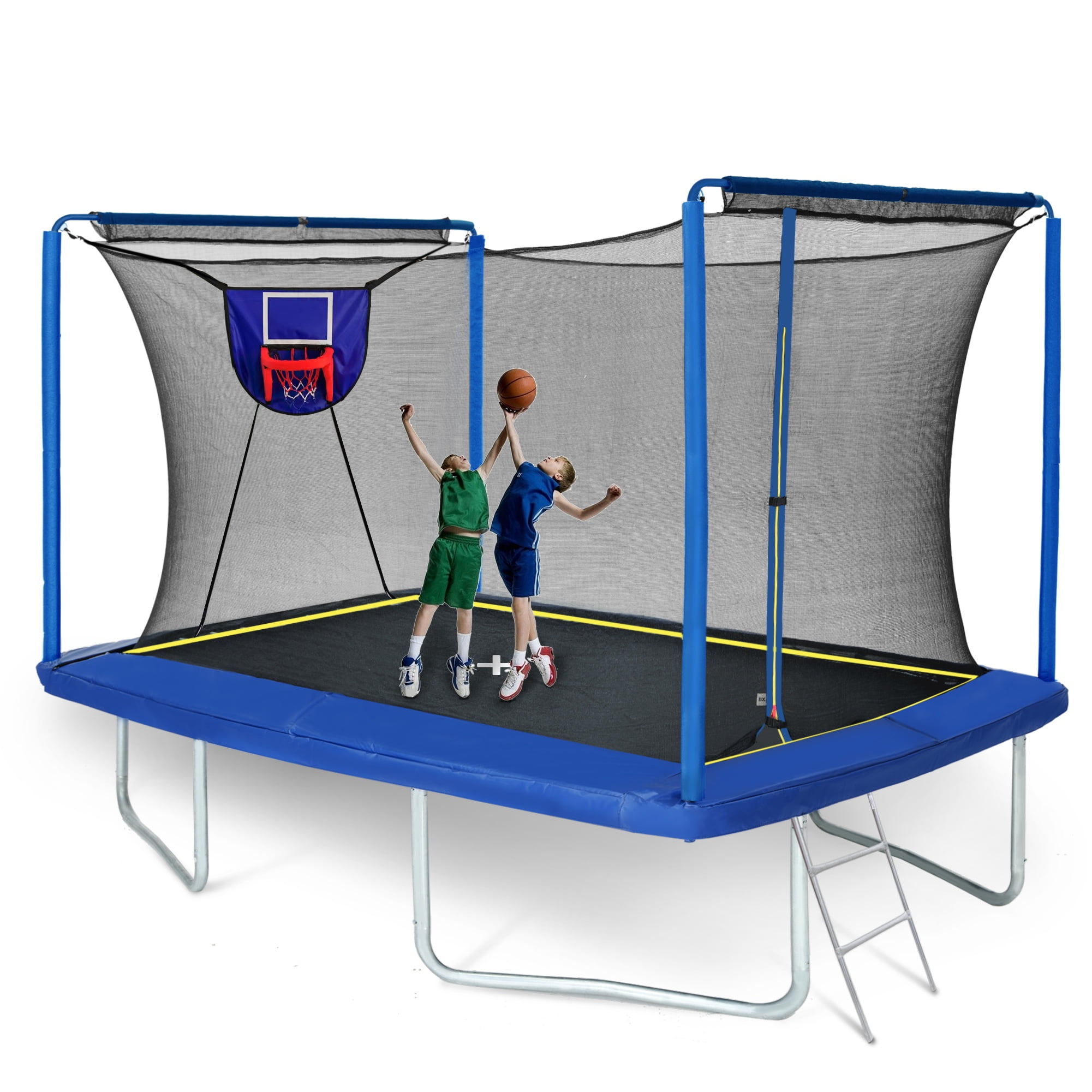 Segmart 8x12ft Rectangle Trampoline with Enclosure Net and Football Target (1000 lb Capacity) gkilj