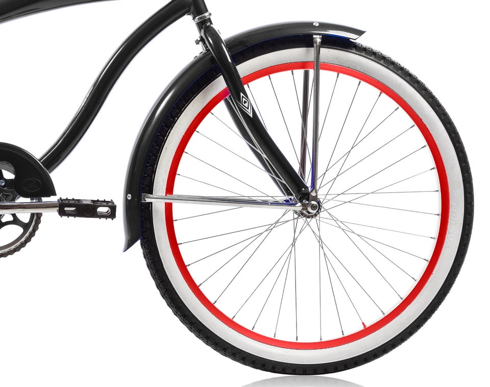 Wonder Wheels Beach Cruiser Single Speed Bicycle (Black & Red, 20 in) sd9ca