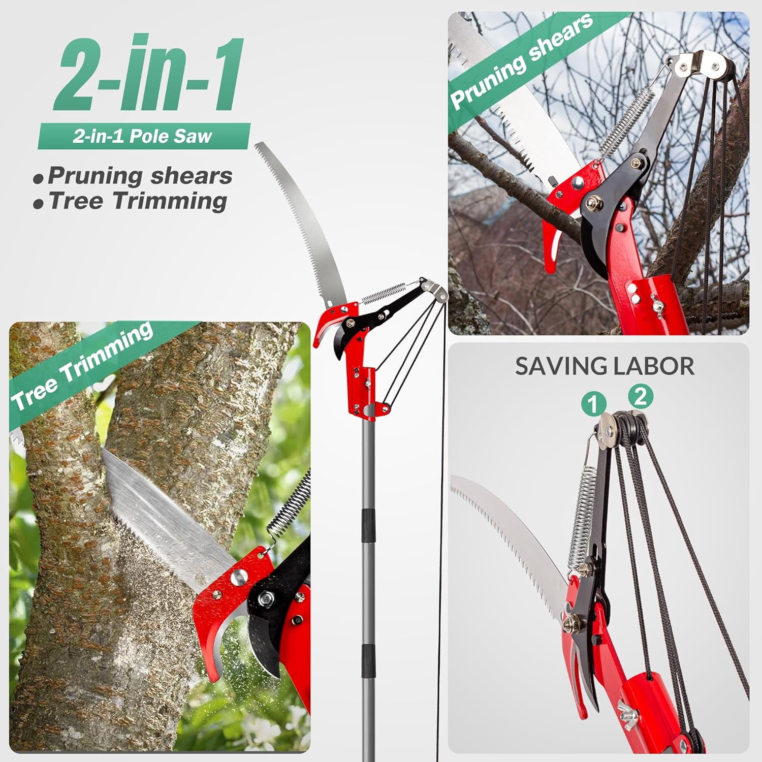 Suchtale Telescopic Pole Saw and Tree Pruner with Carbon Steel Blade (10 ft) ubfk4