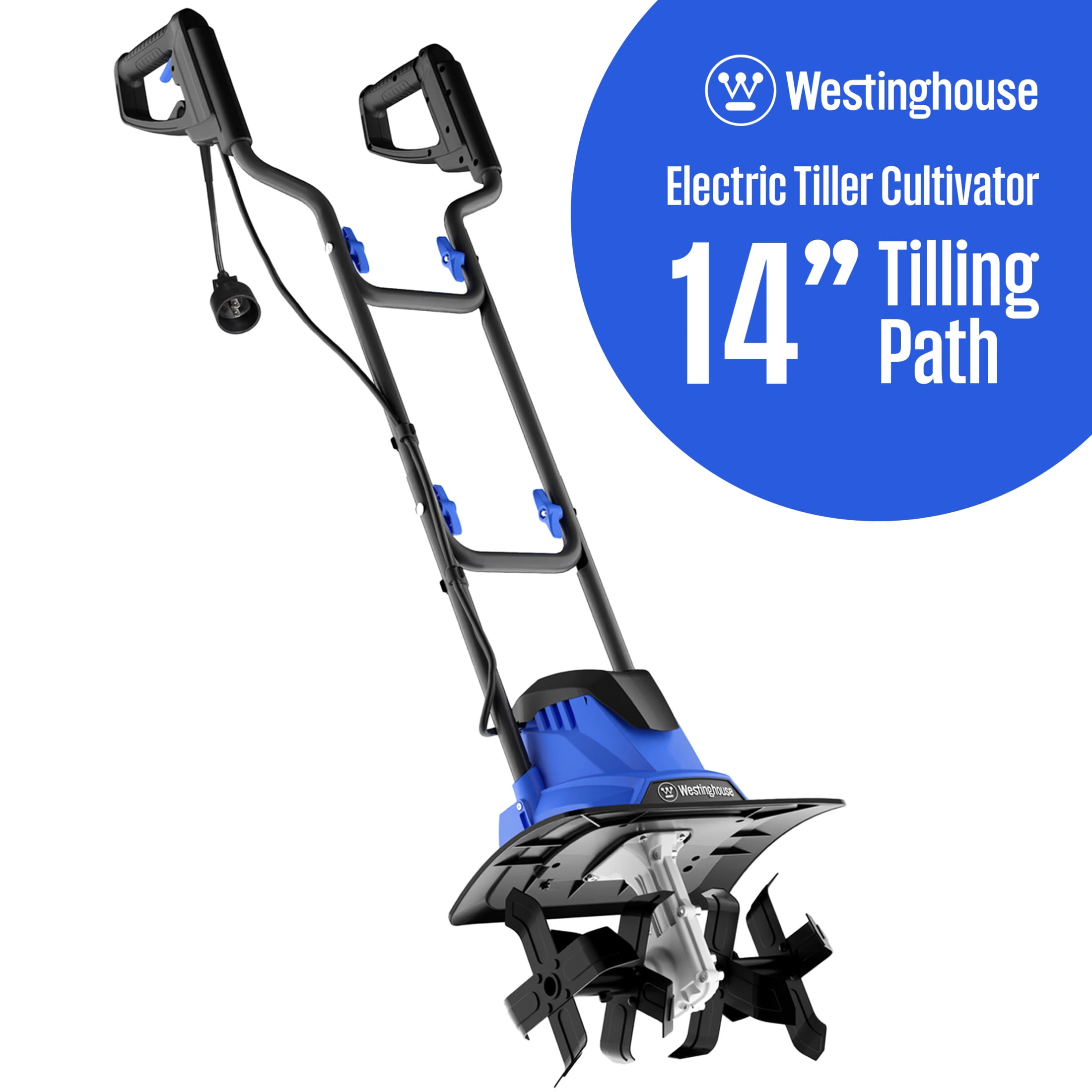 Westinghouse 10 Amp Corded Electric Tiller Cultivator (14 in, 4 Steel Blades) s28a0