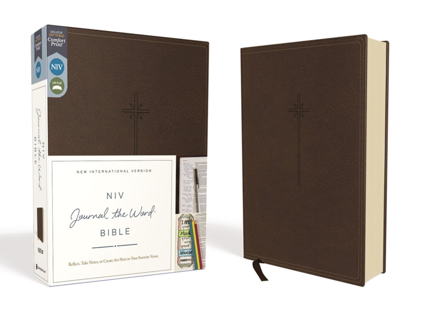 Zondervan NIV Journal the Word Bible, Red Letter Edition, Comfort Print (Brown, Hardcover) gyw35