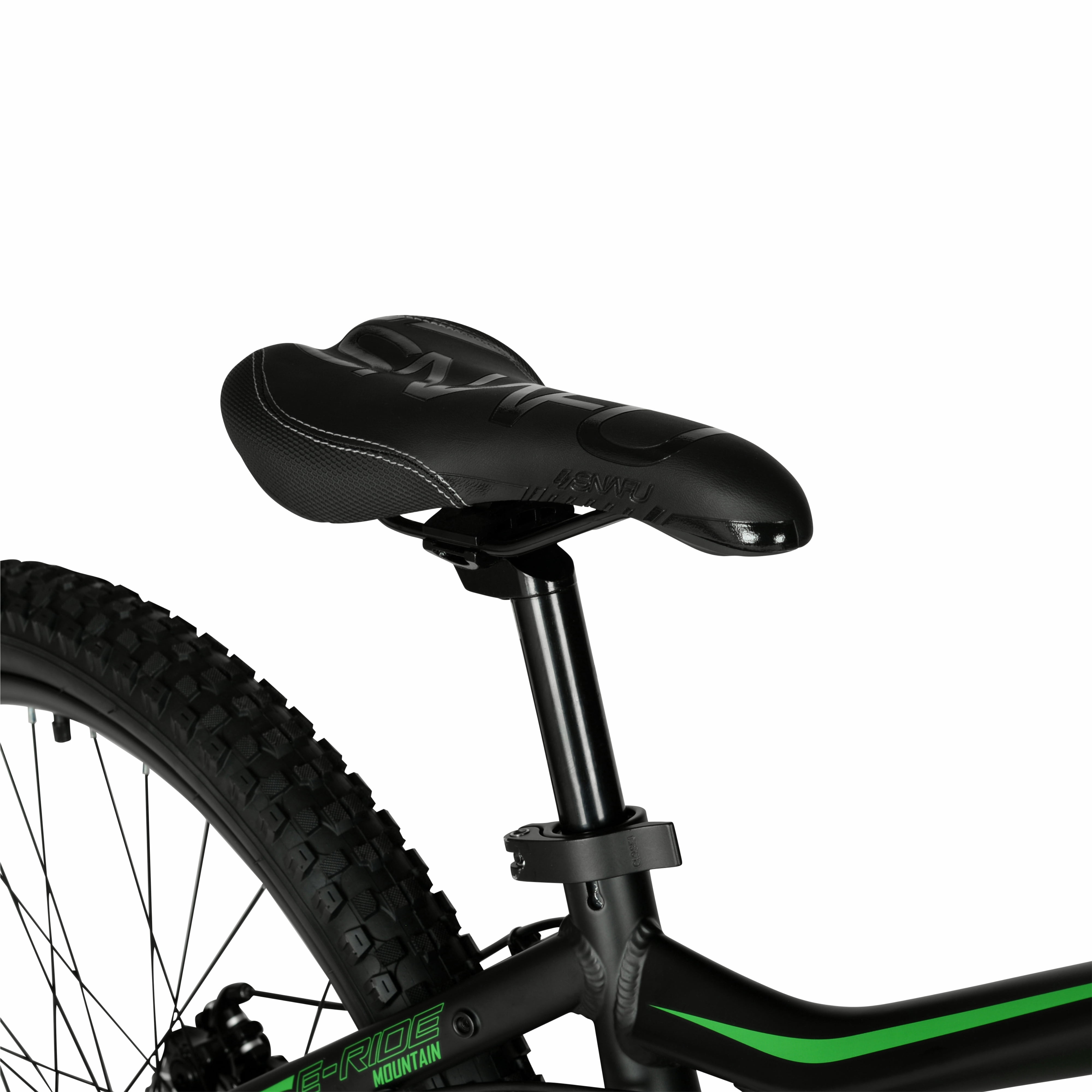 Hyper Bicycles 29 in Electric Mountain Bike, 350W Motor, 6-Speed Trail E-Bike (Black, 29 in) 5tser