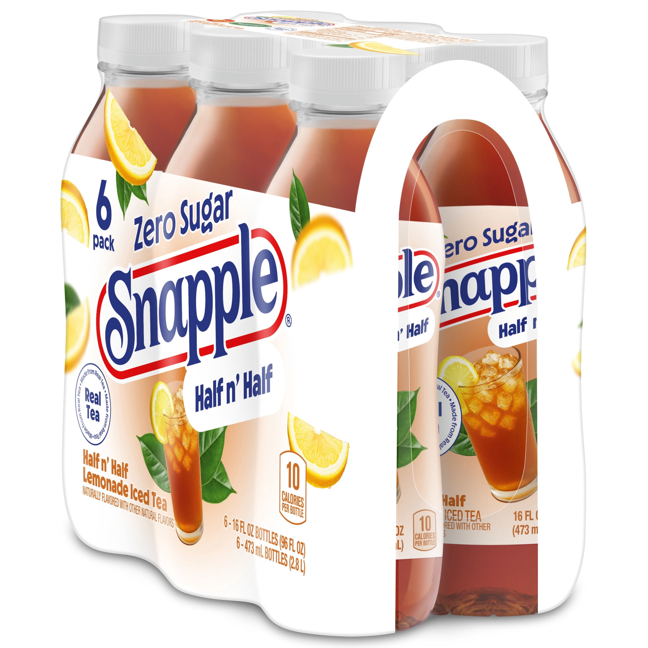 Snapple Zero Sugar Half 'n Half Lemonade Iced Tea (16 fl oz, 6 Pack) 4fyk2