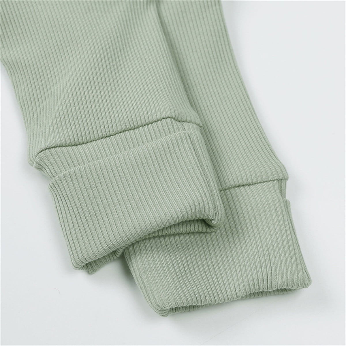 ATAIKU Newborn Baby Bamboo Pajamas Long Sleeve Zipper Sleepwear (Green, 0-24 Months) j5tiu