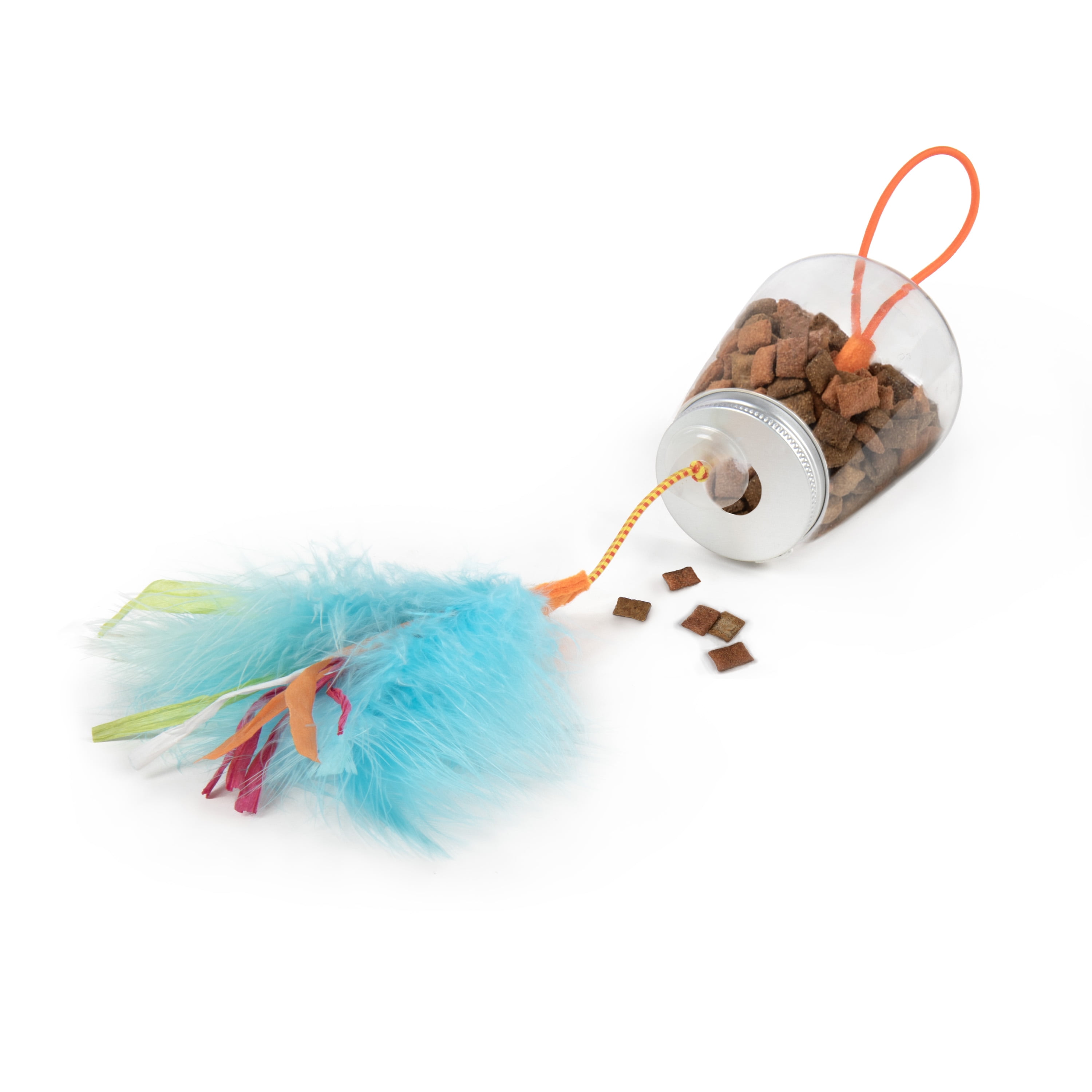 SmartyKat Treat Teaser Interactive Cat Toy for Prey Play and Treat Dispensing (Multi-Color, Medium) smh8h