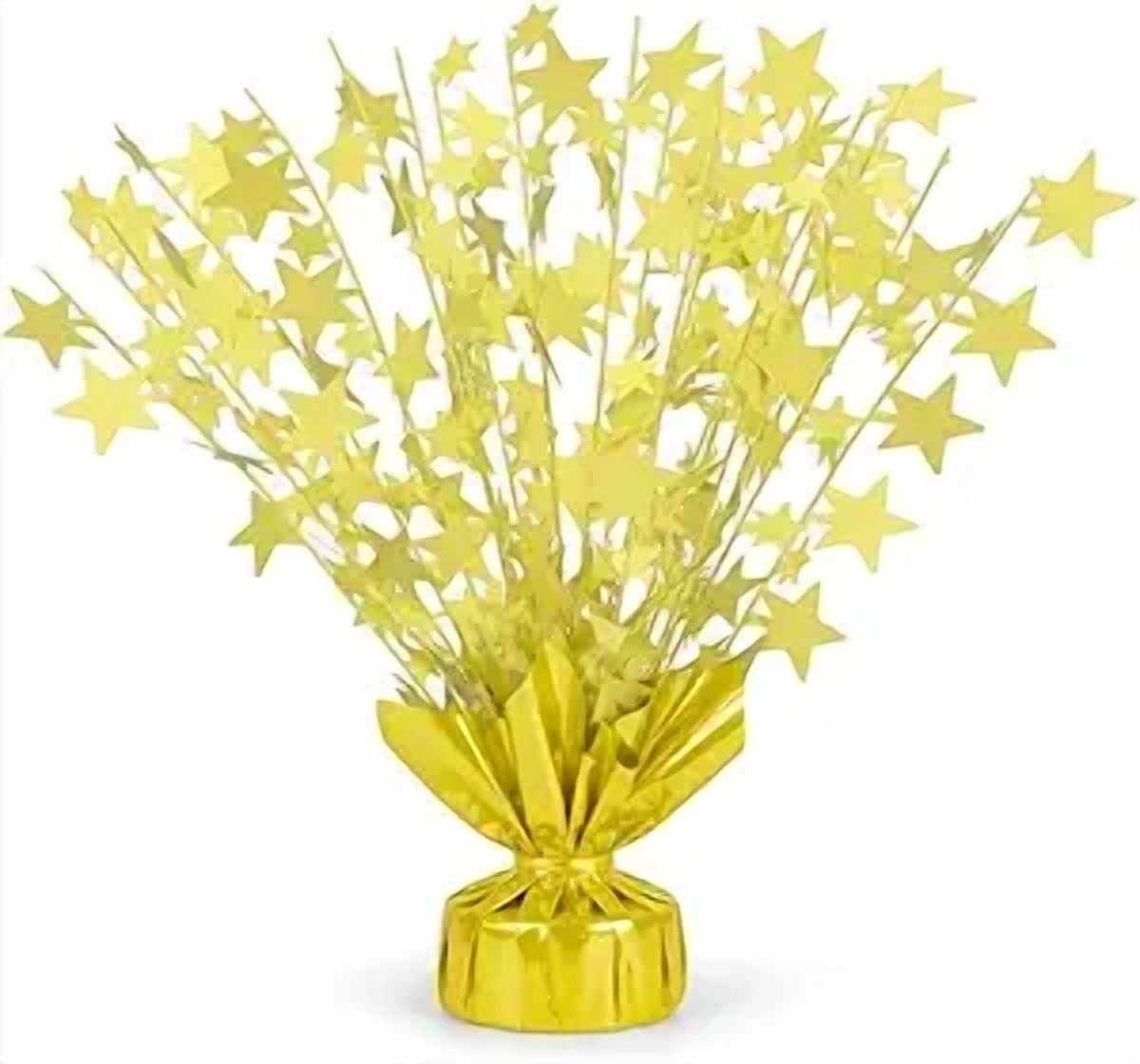 PMU Bursting Star Table Centerpiece, Neon Yellow Balloon Weight Decoration for Parties and Celebrations (15 in) cts5m