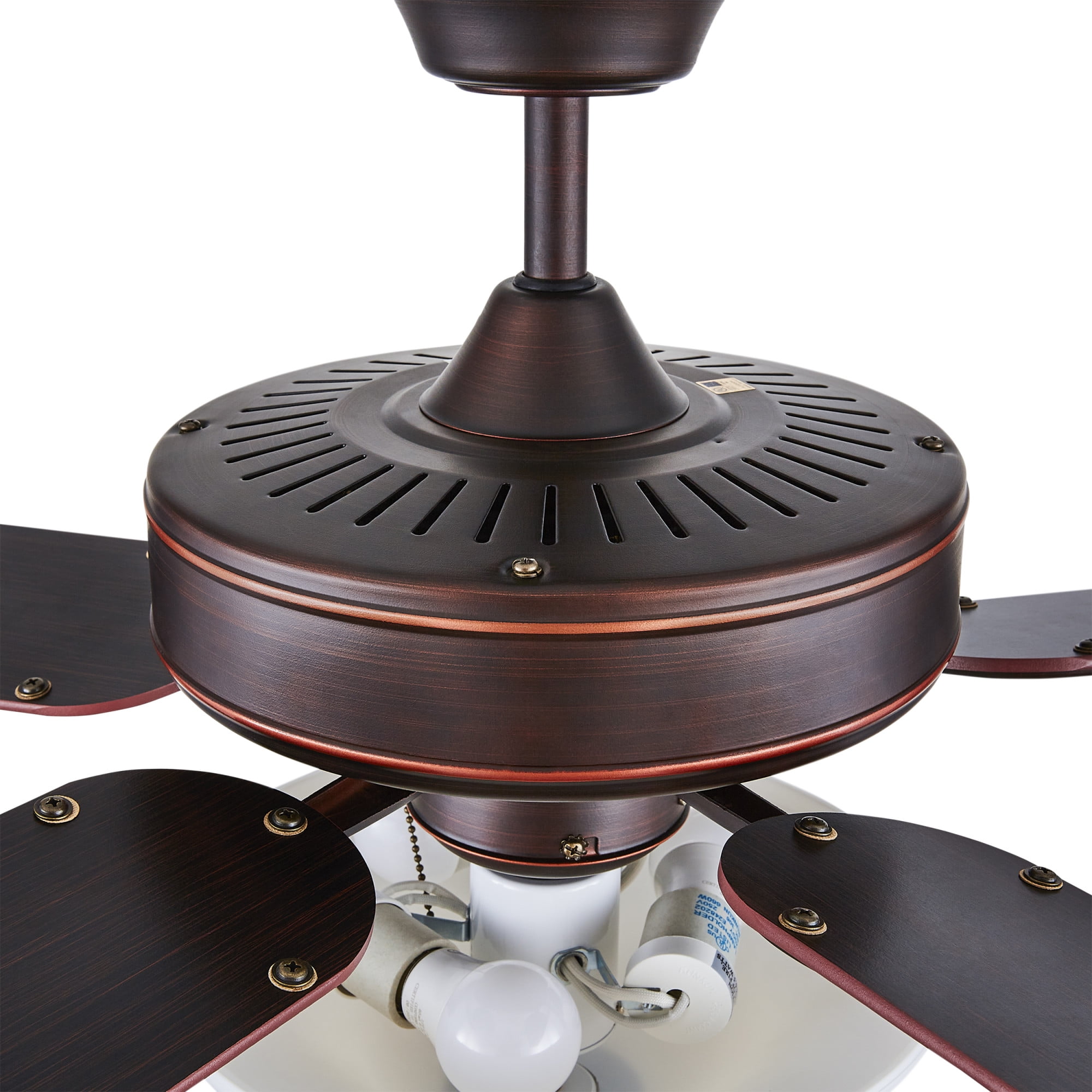Concord Fans Heritage Square 52 in 5-Blade Ceiling Fan with Integrated LED Light Kit (Oil Rubbed Bronze, 52 in) na3ua