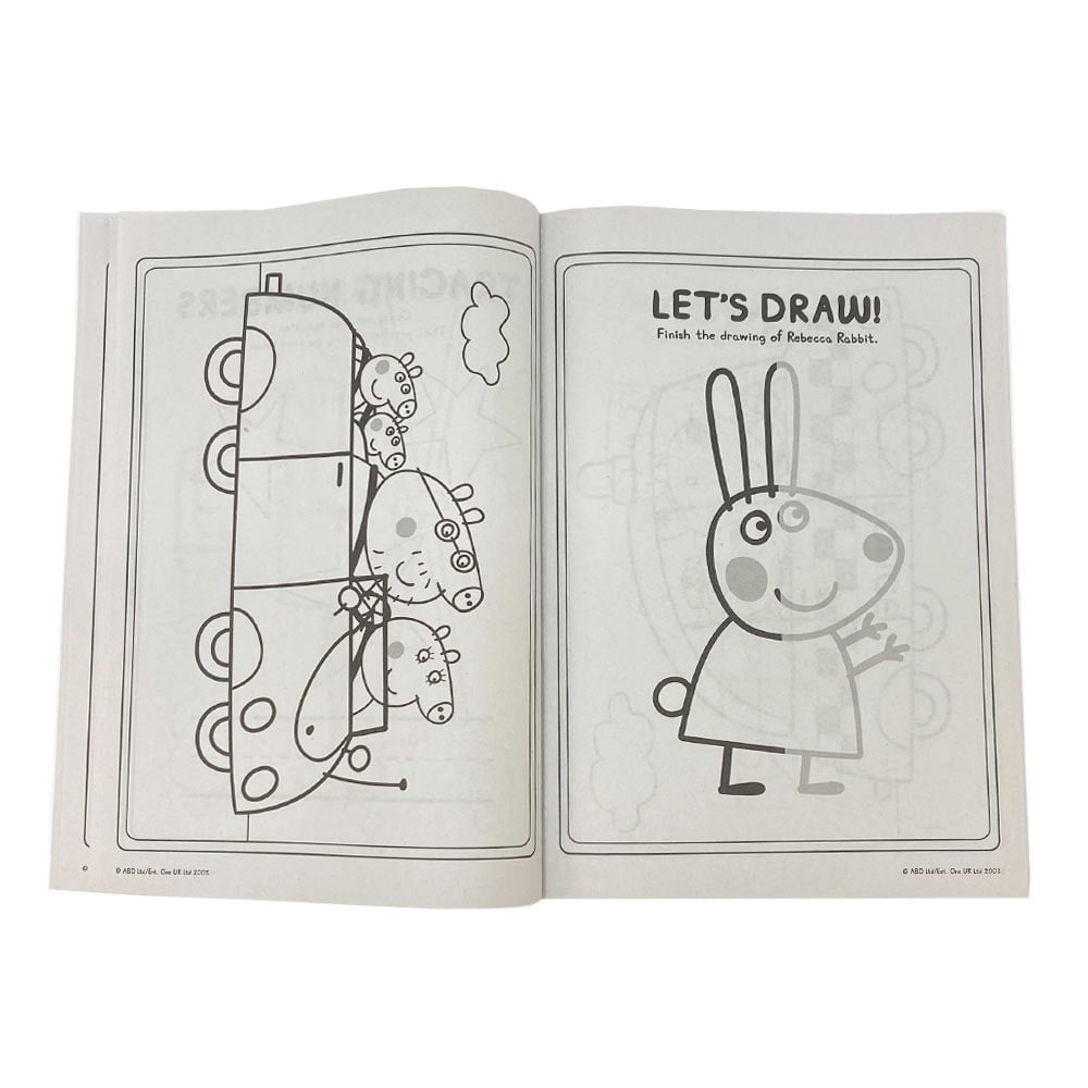 BAZIC Peppa Pig Jumbo Coloring Activity Book Set (Multicolor, 2 Pack, 8 in x 11 in) 2o9qv